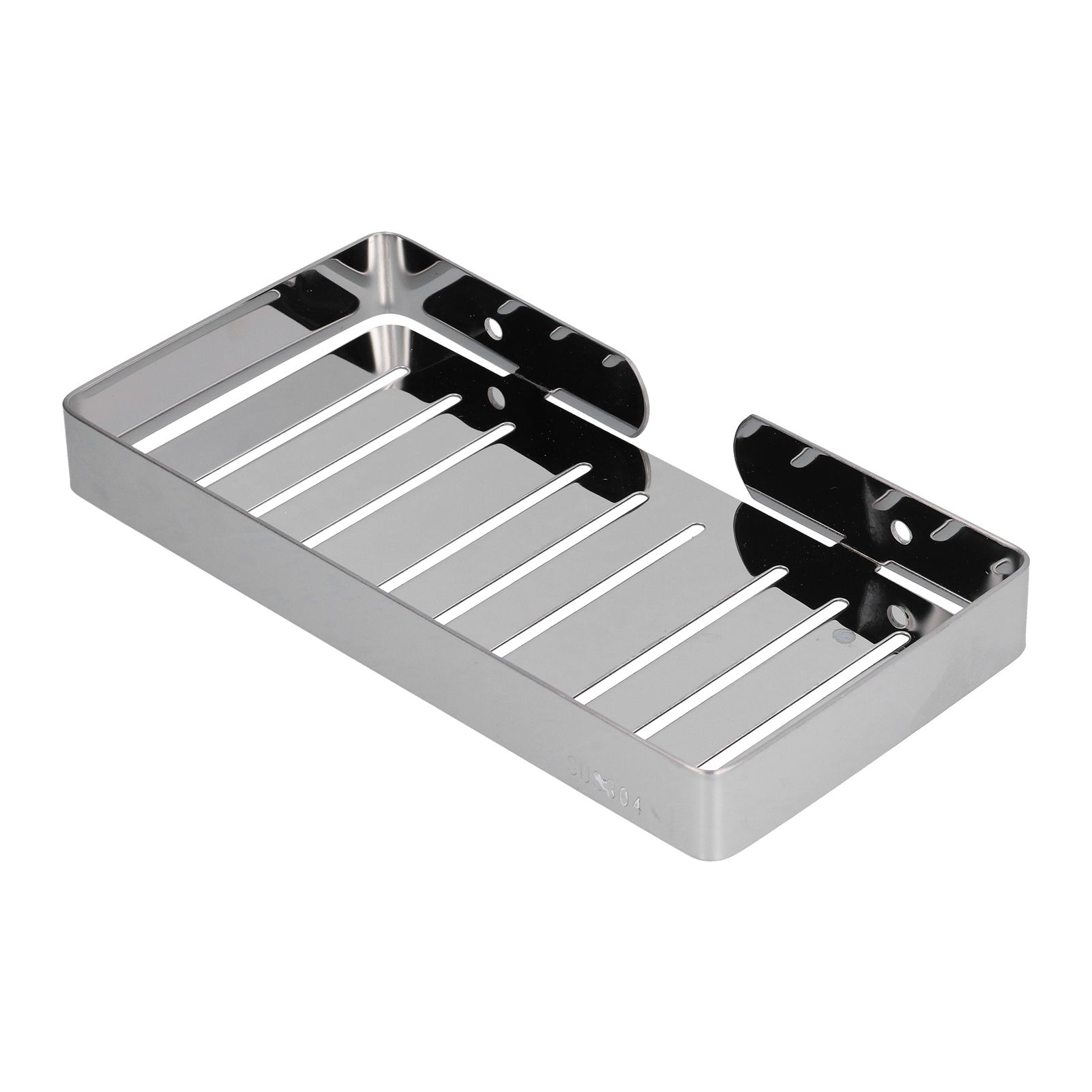 Soap Dish Shelf 304 Stainless Steel Bathroom Hollow Self Draining Wall Mounted Soap Box - Image 2