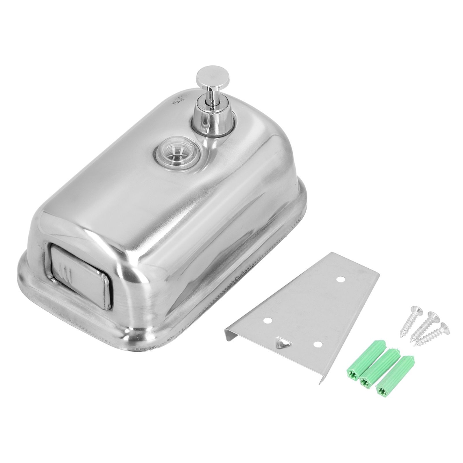 Soap Dispenser Manual Wall Mounted Stainless Steel Shower Gel Shampoo Hand Soap Dispenser 500ml - Image 1