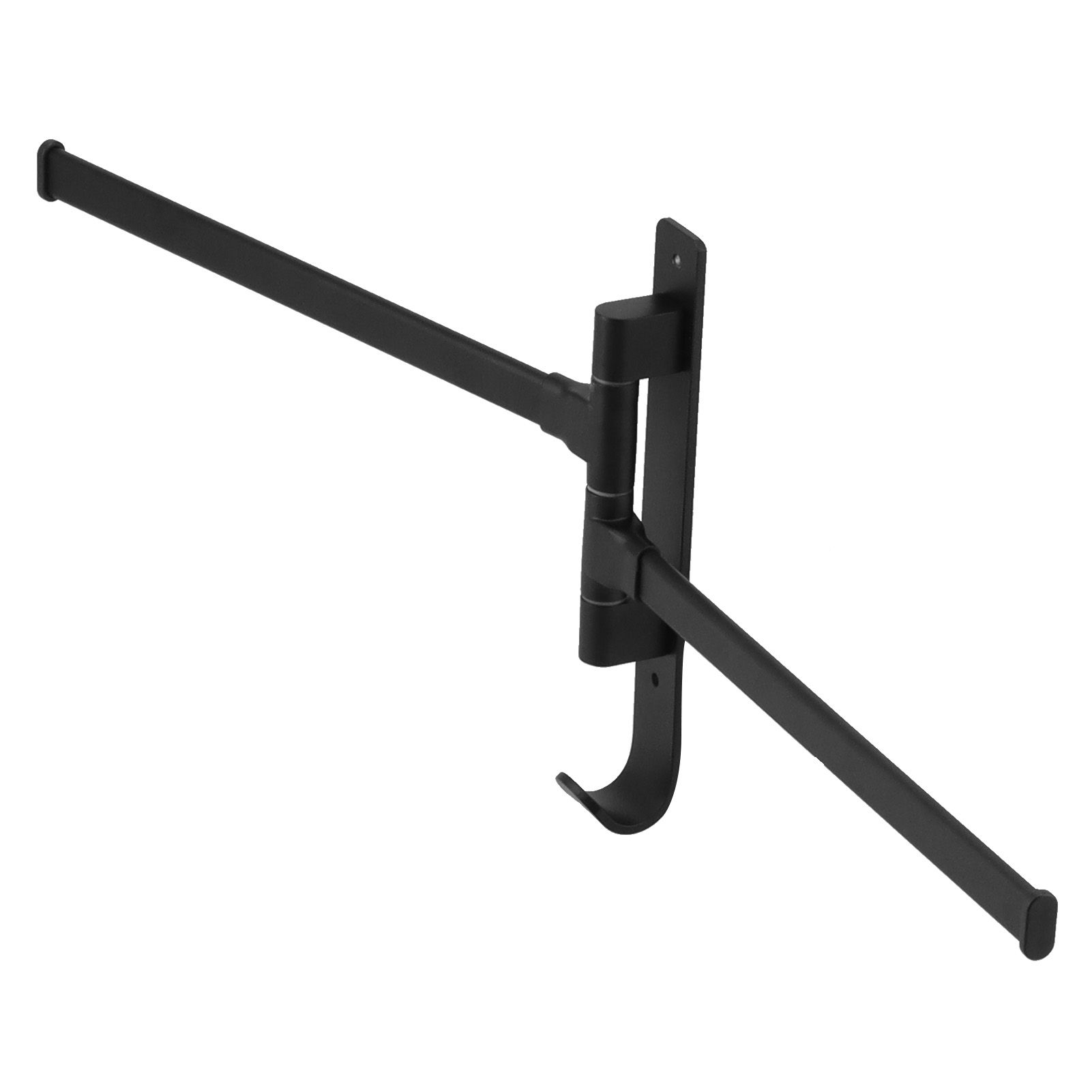 Towel Bar Wall Mounted Rotating Collapsible Space Aluminum Towel Rack for Bathroom - Image 3