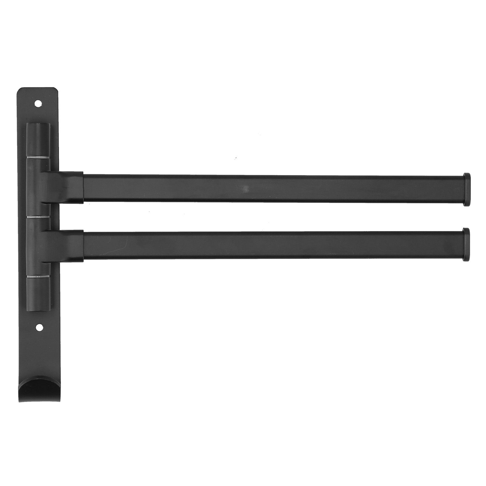 Towel Bar Wall Mounted Rotating Collapsible Space Aluminum Towel Rack for Bathroom - Image 5