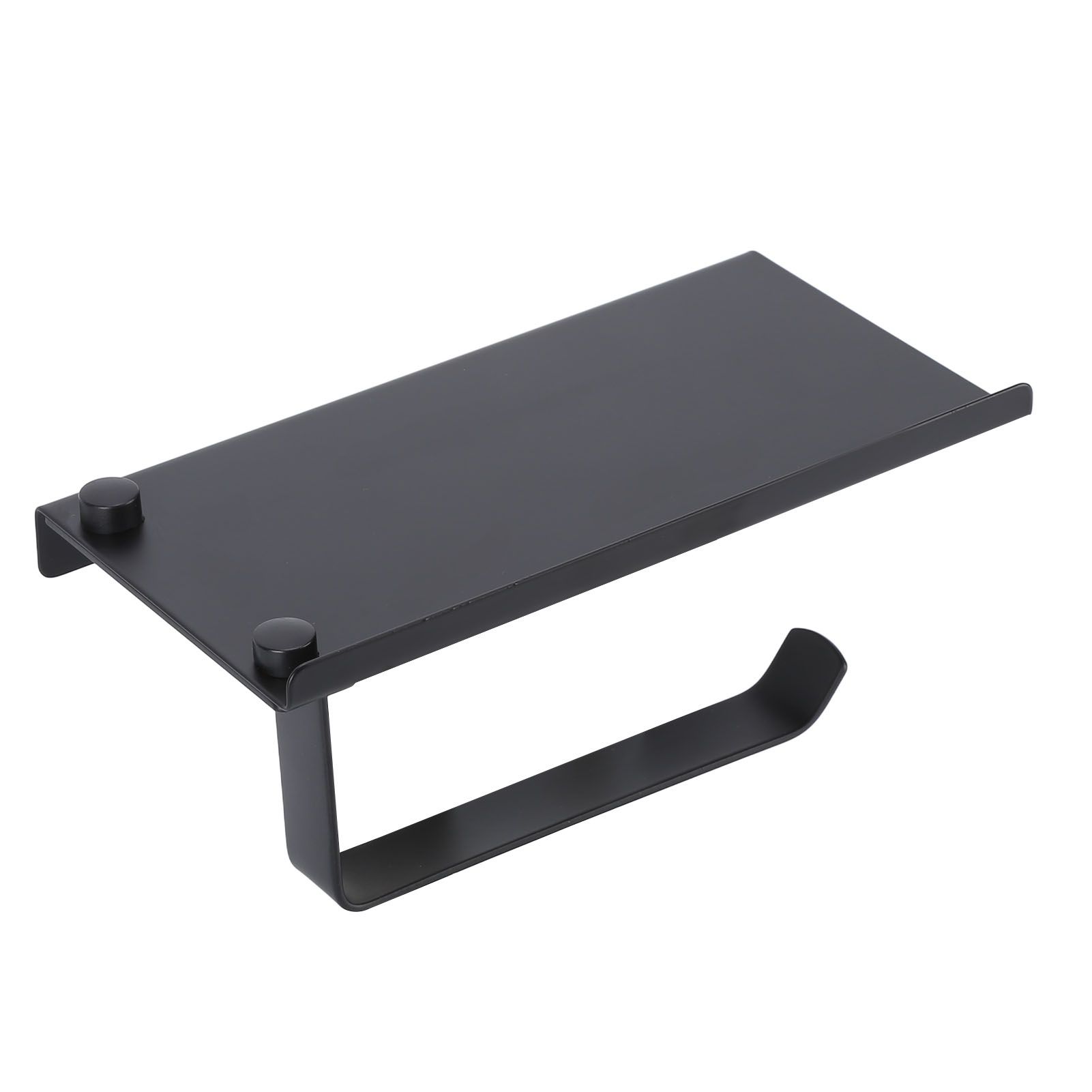 Toilet Paper Holder 304 Stainless Steel Anti Rust Wearable Bathroom Phone Holder for Kitchen WashroomBlack - Image 3