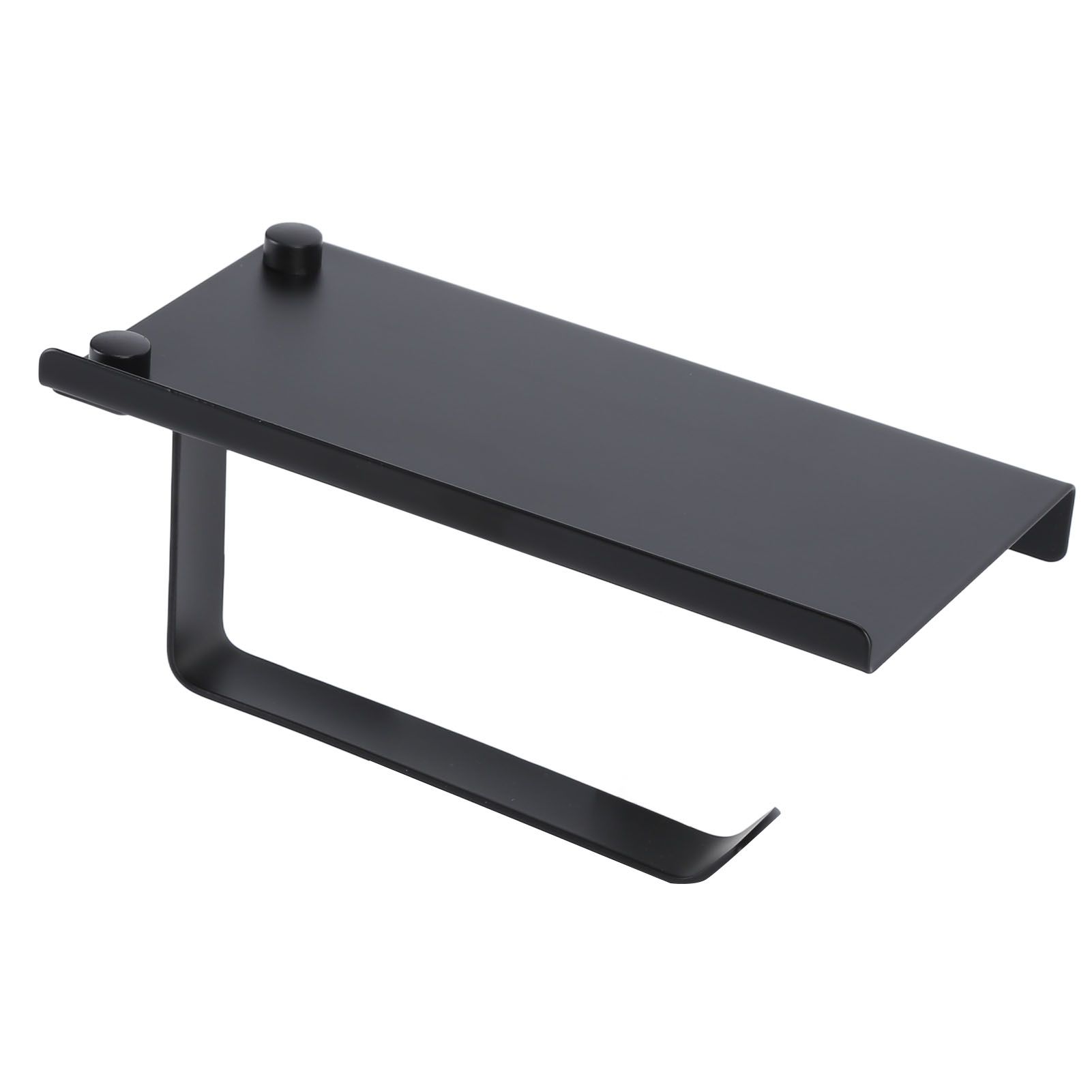 Toilet Paper Holder 304 Stainless Steel Anti Rust Wearable Bathroom Phone Holder for Kitchen WashroomBlack - Image 4