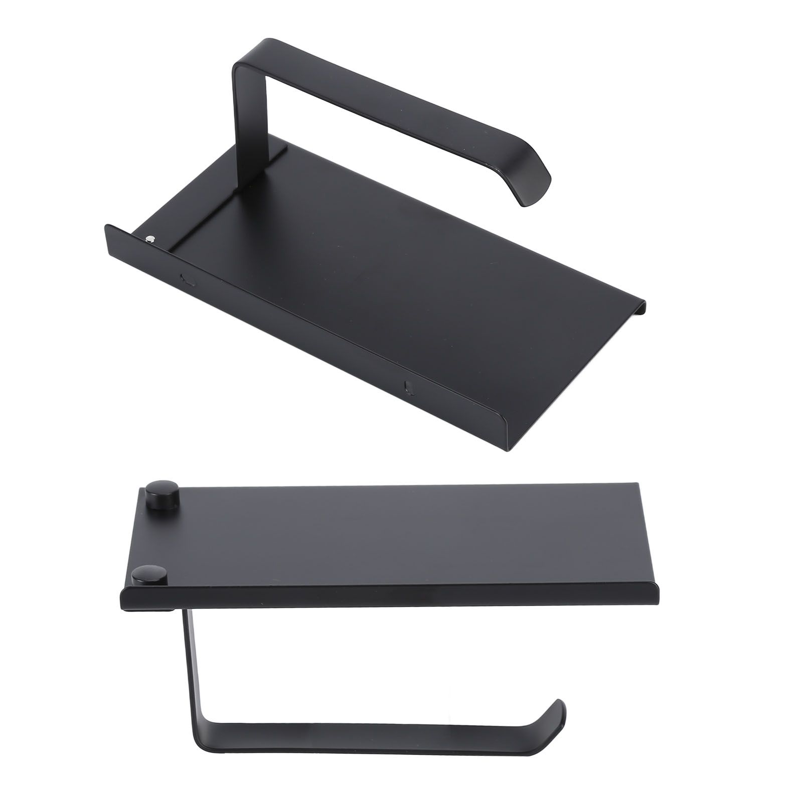 Toilet Paper Holder 304 Stainless Steel Anti Rust Wearable Bathroom Phone Holder for Kitchen WashroomBlack - Image 8