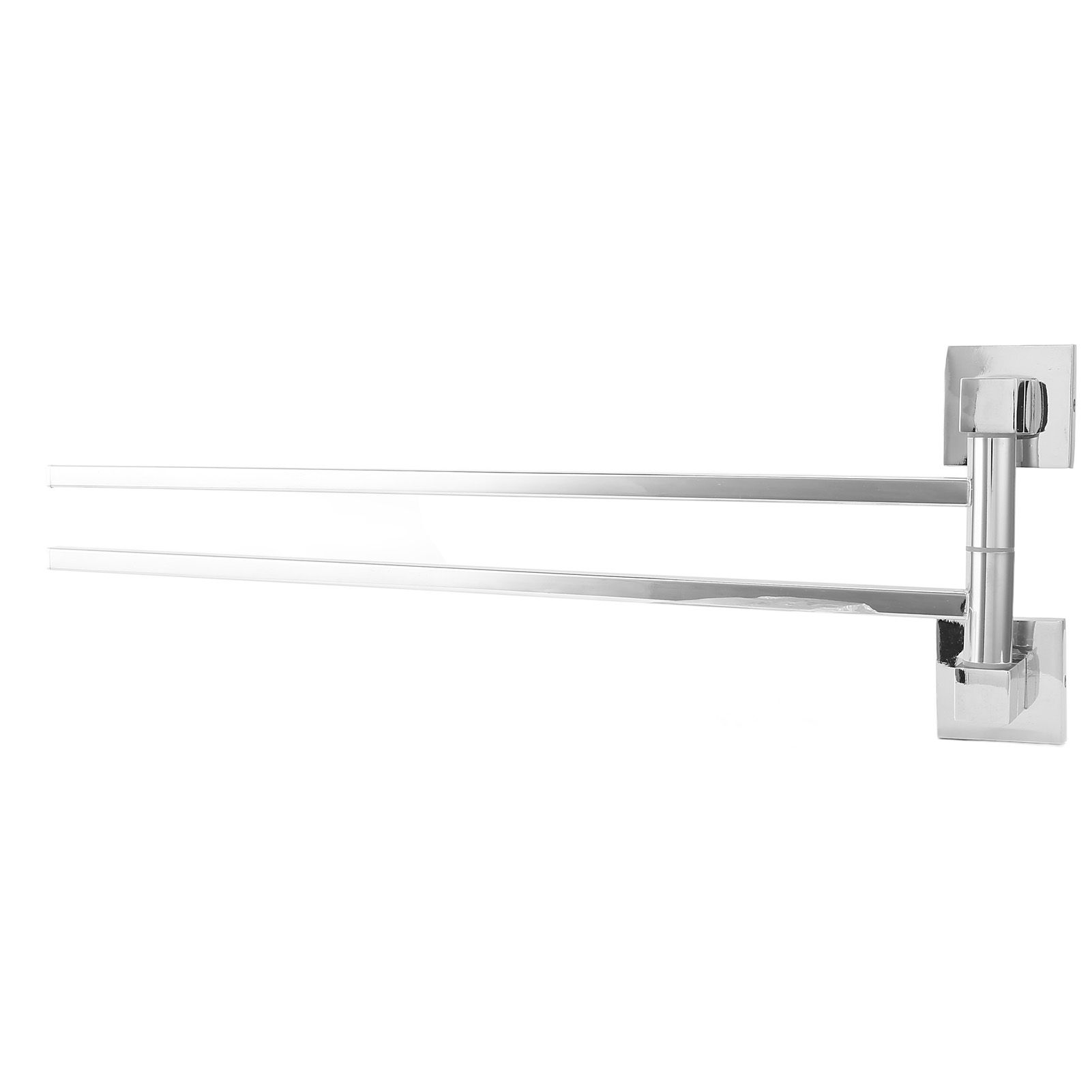 Stainless Steel Towel Rack Bar 180° Rotatable Towel Bathrobe Hanger Holder for Bathroom2 Rods - Image 2