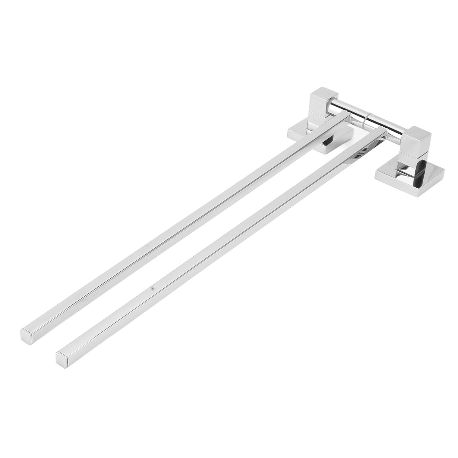 Stainless Steel Towel Rack Bar 180° Rotatable Towel Bathrobe Hanger Holder for Bathroom2 Rods - Image 3