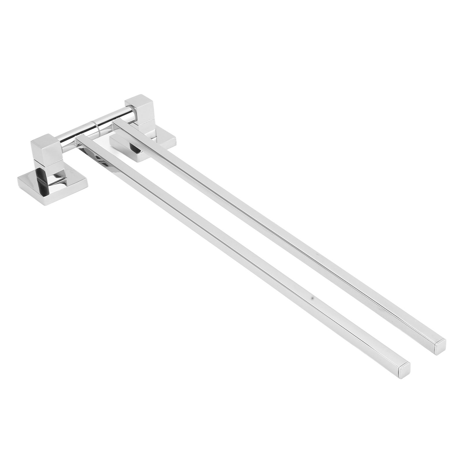 Stainless Steel Towel Rack Bar 180° Rotatable Towel Bathrobe Hanger Holder for Bathroom2 Rods - Image 8