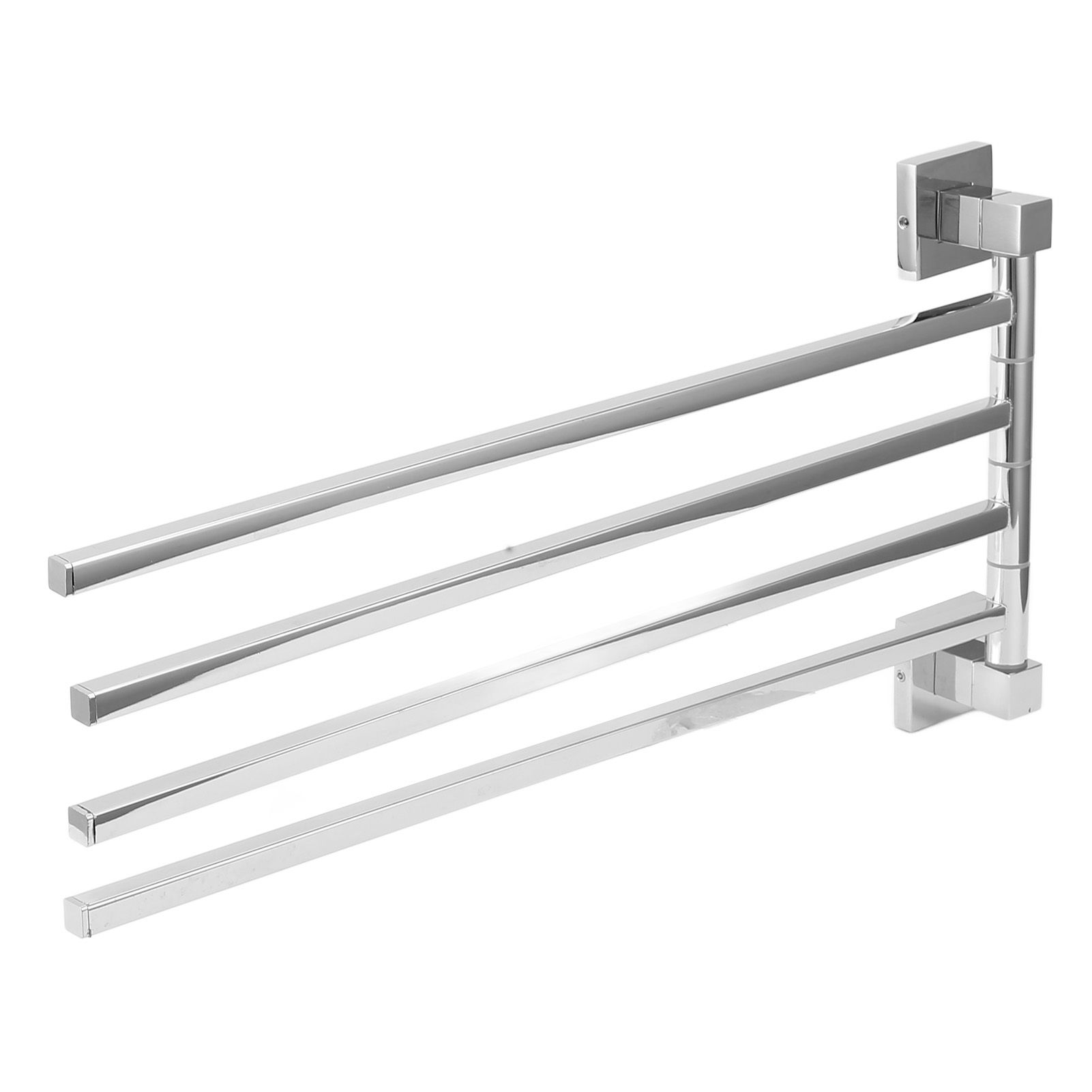 Stainless Steel Towel Rack Bar 180° Rotatable Towel Bathrobe Hanger Holder for Bathroom4 Rods - Image 2