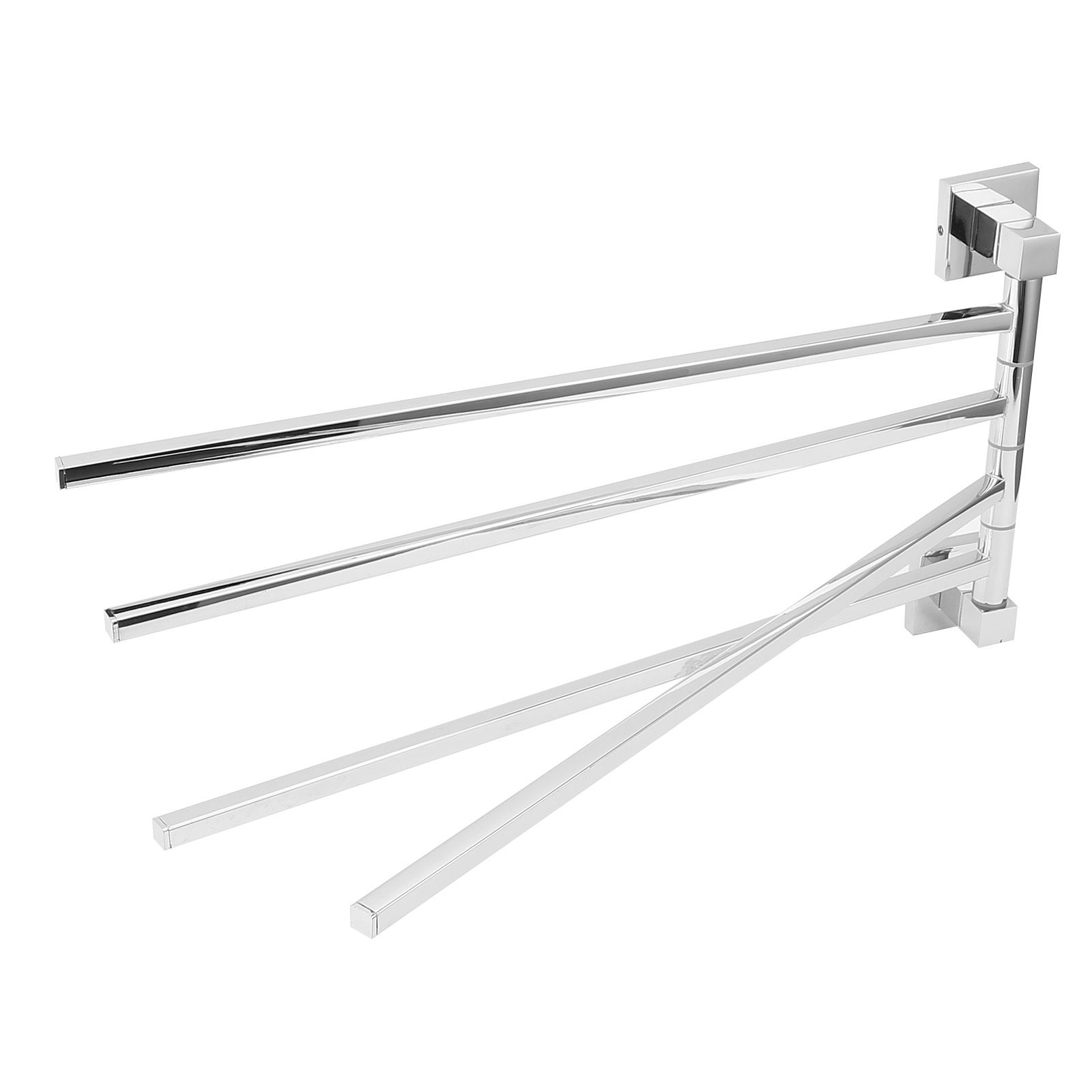 Stainless Steel Towel Rack Bar 180° Rotatable Towel Bathrobe Hanger Holder for Bathroom4 Rods - Image 4