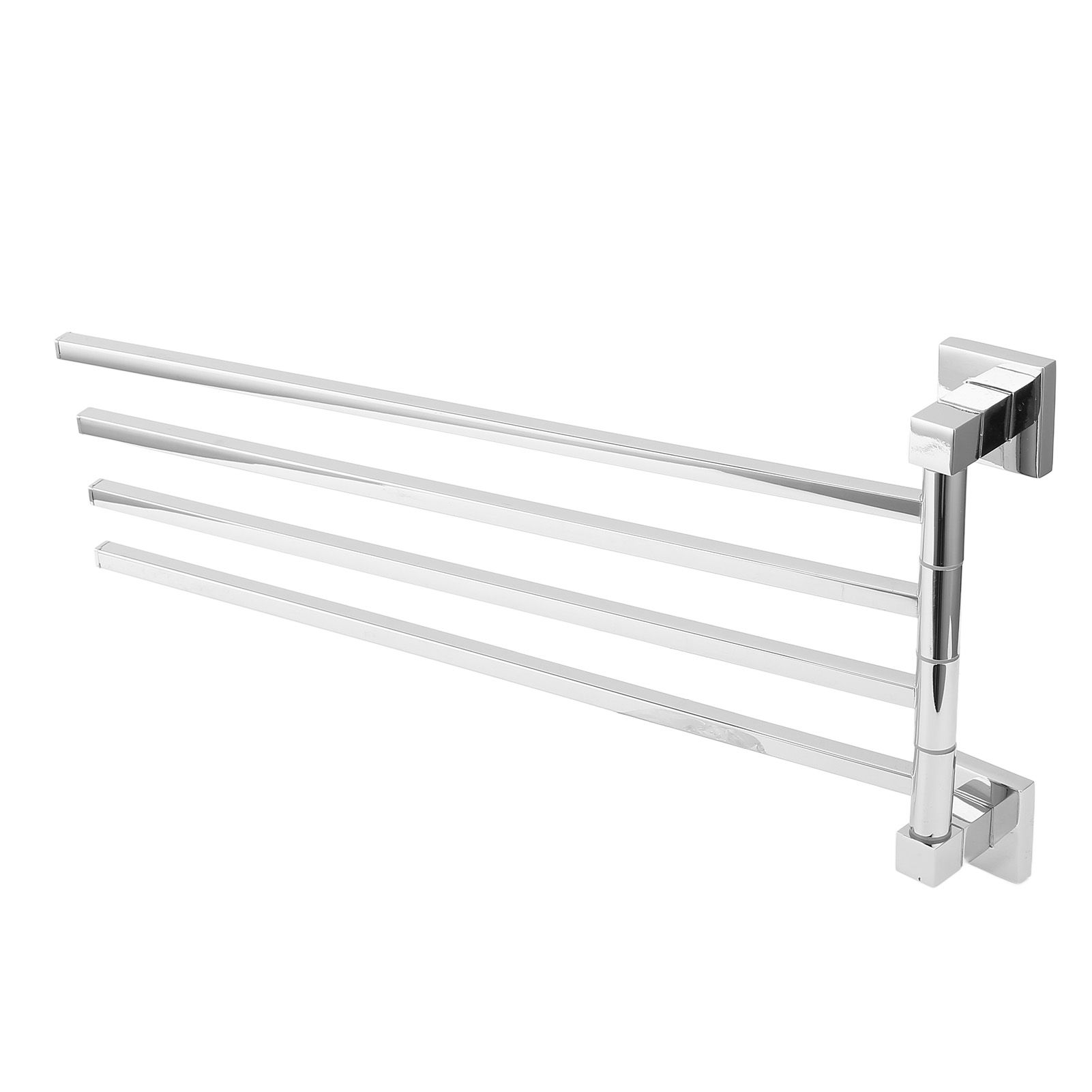 Stainless Steel Towel Rack Bar 180° Rotatable Towel Bathrobe Hanger Holder for Bathroom4 Rods - Image 5