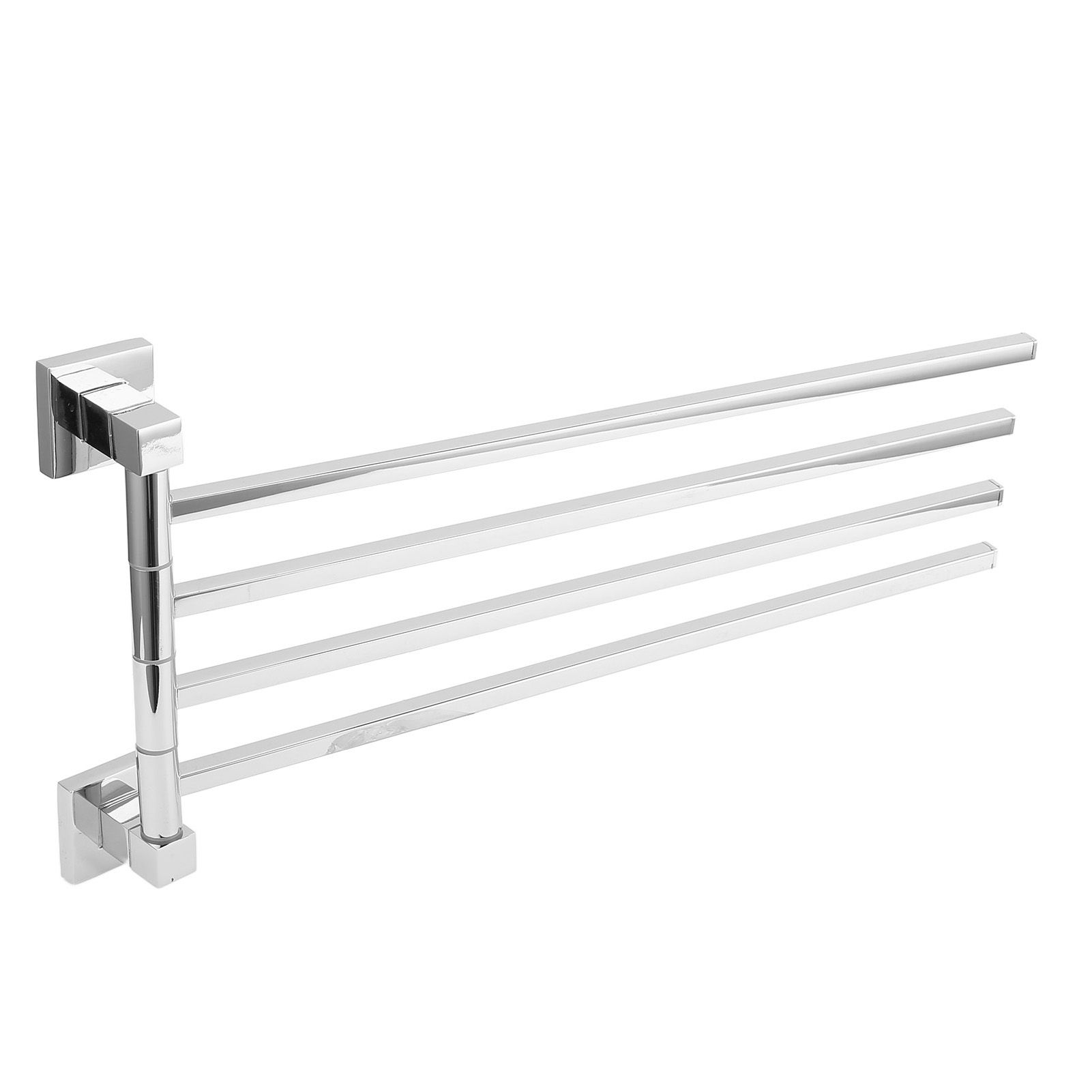 Stainless Steel Towel Rack Bar 180° Rotatable Towel Bathrobe Hanger Holder for Bathroom4 Rods - Image 8