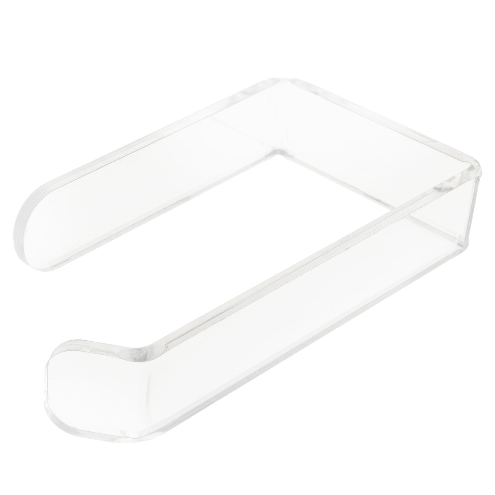 Toilet Paper Holder No Drilling Acrylic Transparent Wall Mount Toilet Paper Roll Holder for Bathroom Kitchen - Image 2