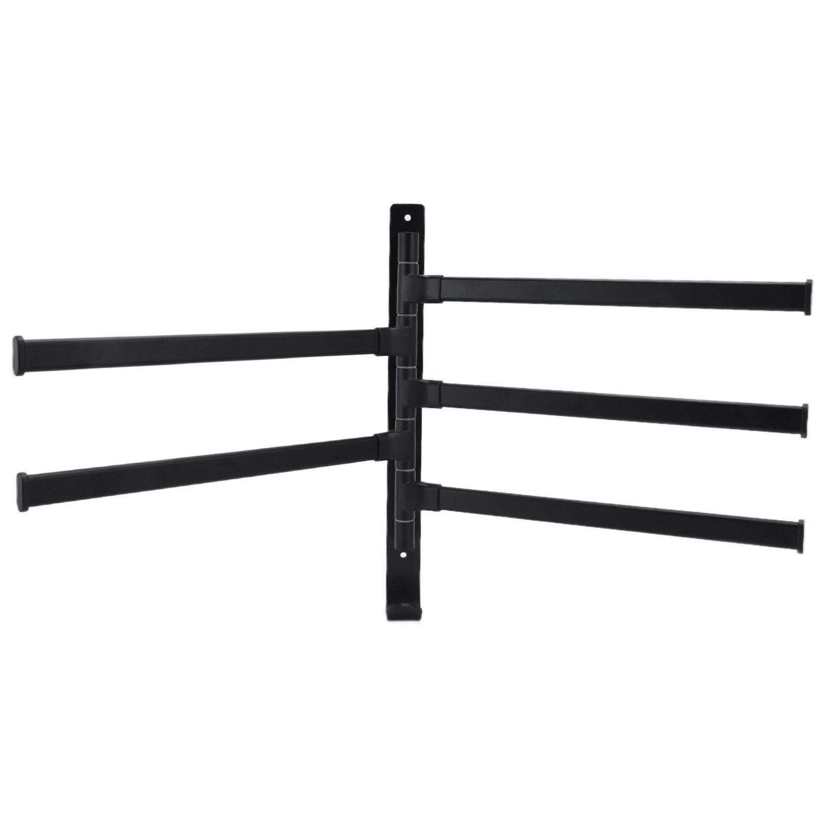 Towel Rack Aluminum Alloy Towel Shelf with 5 Bars Rotatable and Durable for Bathroom and Kitchen Black - Image 6