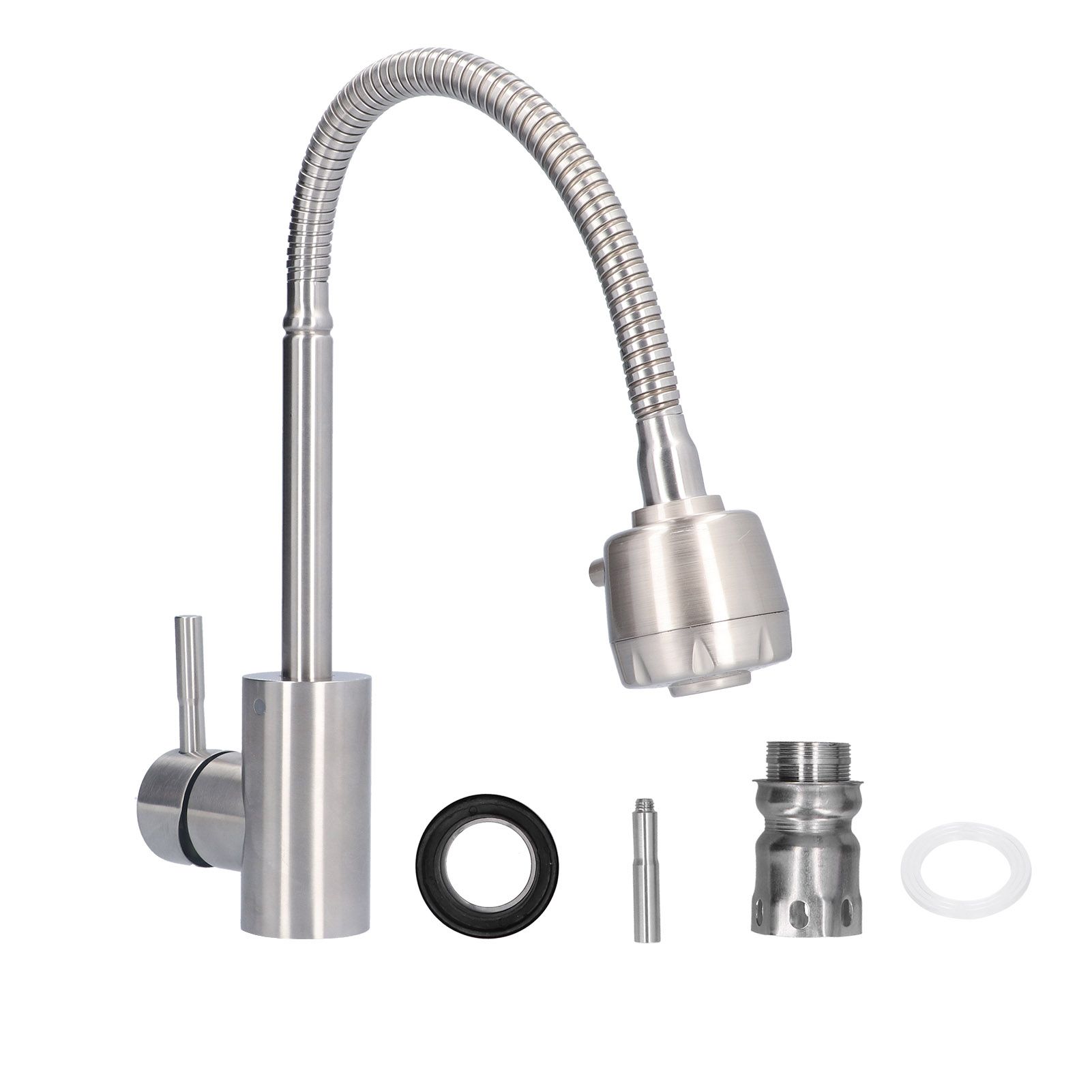 Stainless Steel Universal Water Faucet Bathroom Basin Sink Hot and Cold Water Tap with 2 Gear for Home Kitchen - Image 1