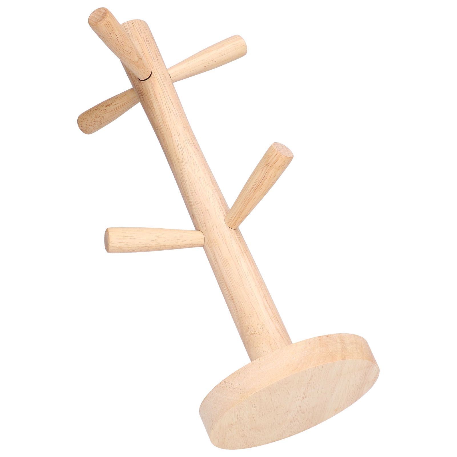 Mug Rack Wooden Thickened Durable Anti Rust Multifunctional Coffee Mug Holder for Home Office Hotel - Image 5