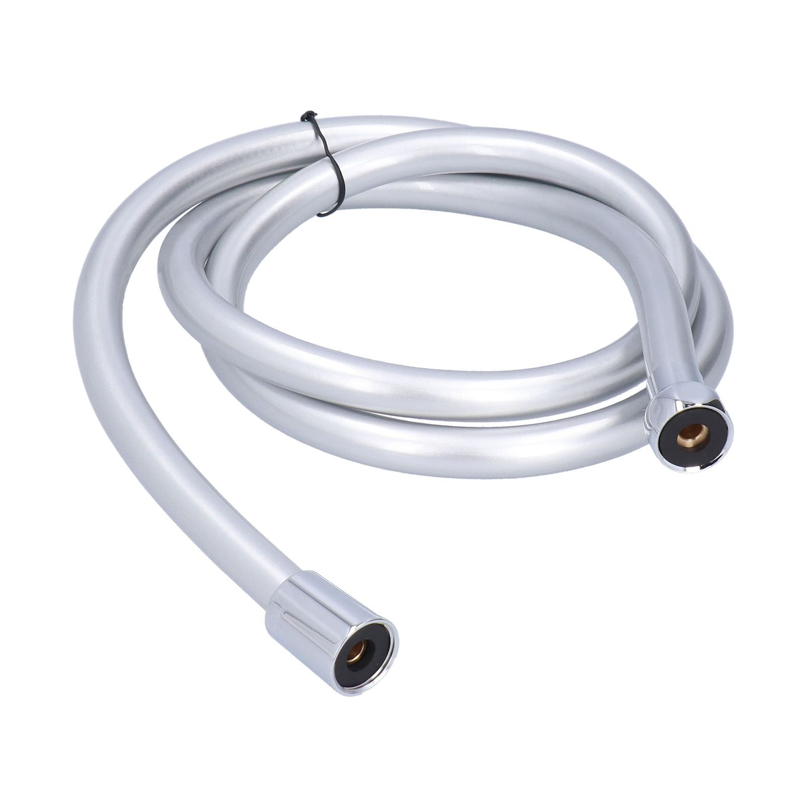 PVC Shower Hose 1.5m Shower Head Hose Water Heater Hose Smooth Explosion Proof Silver for Bathroom - Image 1