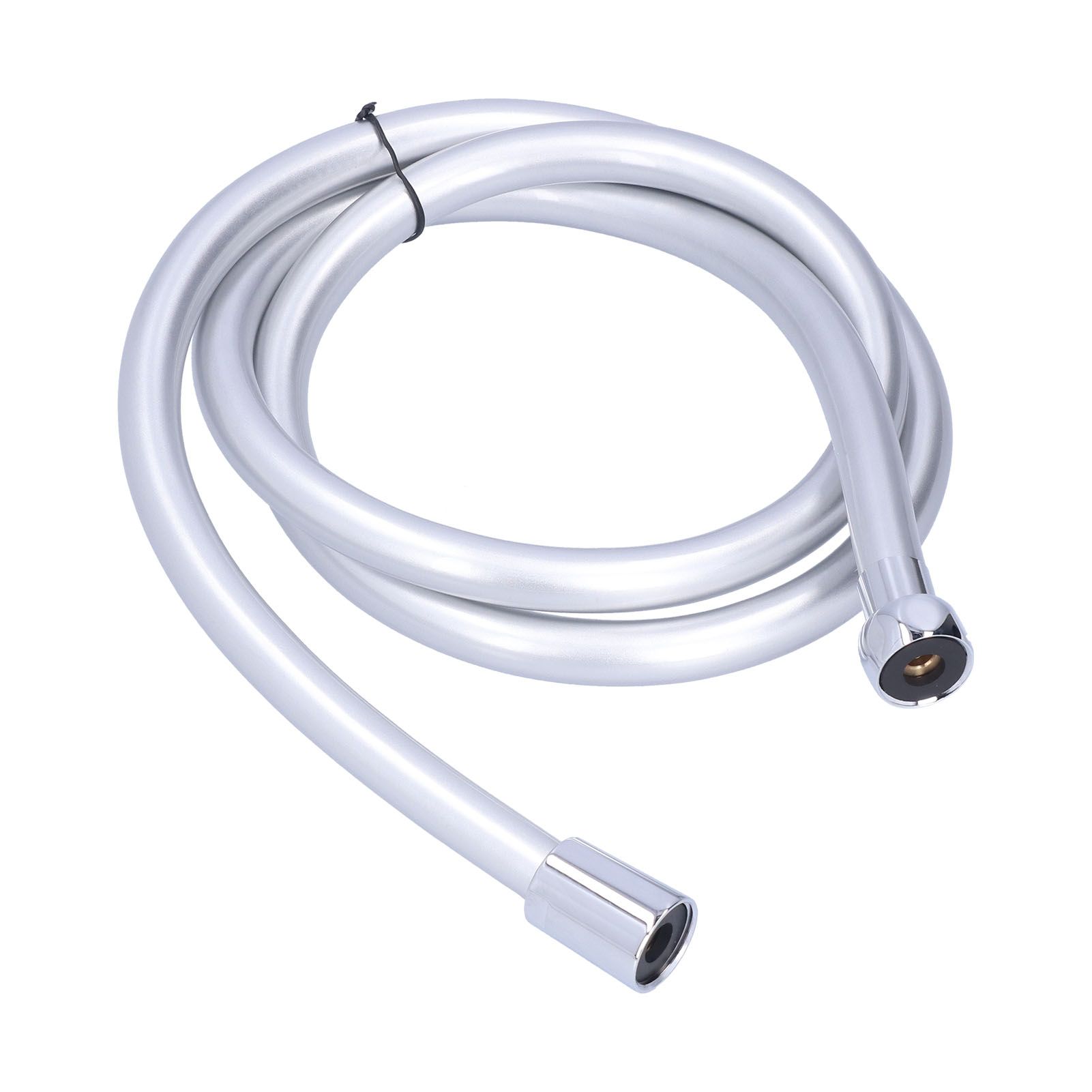 PVC Shower Hose 1.5m Shower Head Hose Water Heater Hose Smooth Explosion Proof Silver for Bathroom - Image 2