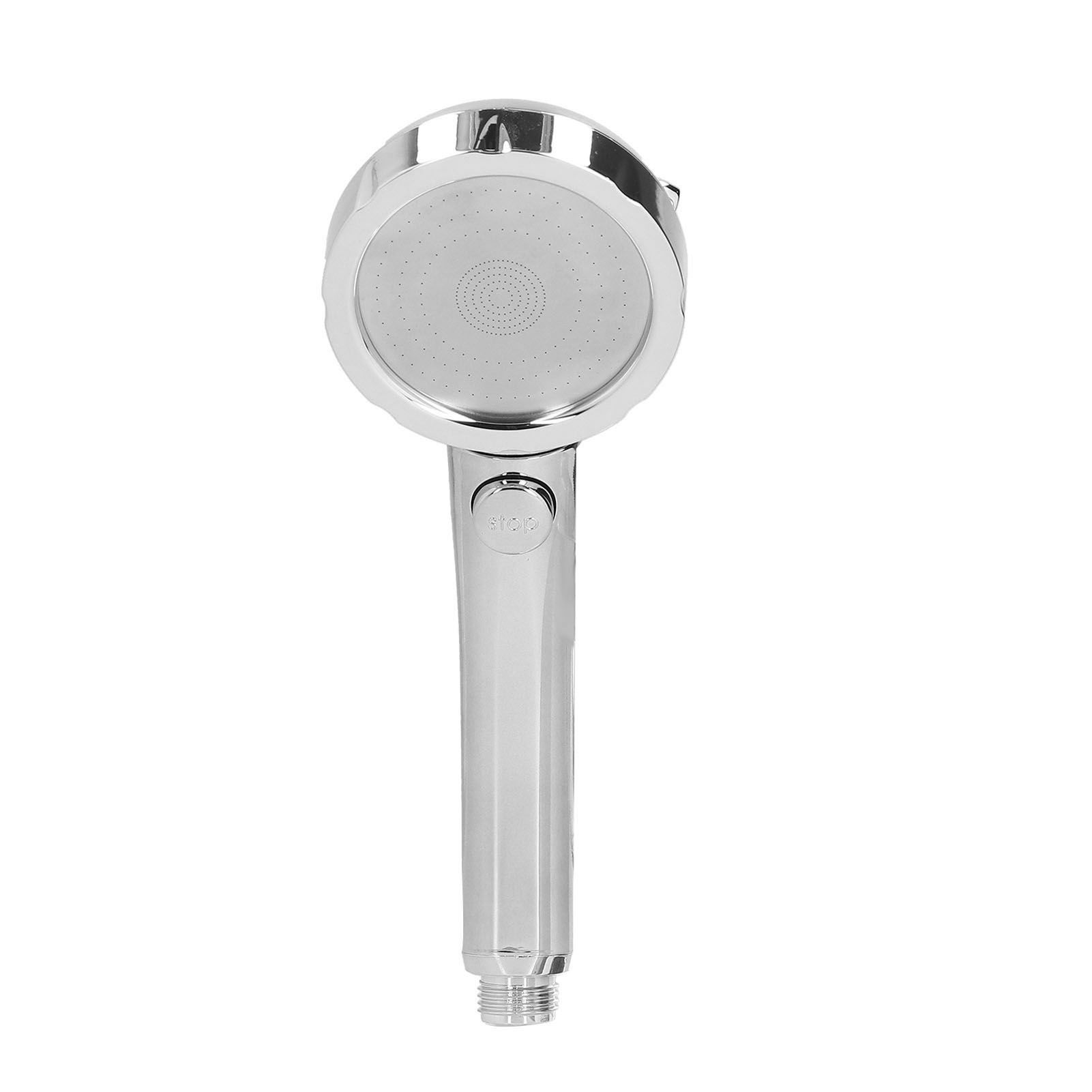 Shower Head Portable Handheld 360 Degree Rotating Three Modes Pressure One Button Water Stop Shower - Image 2