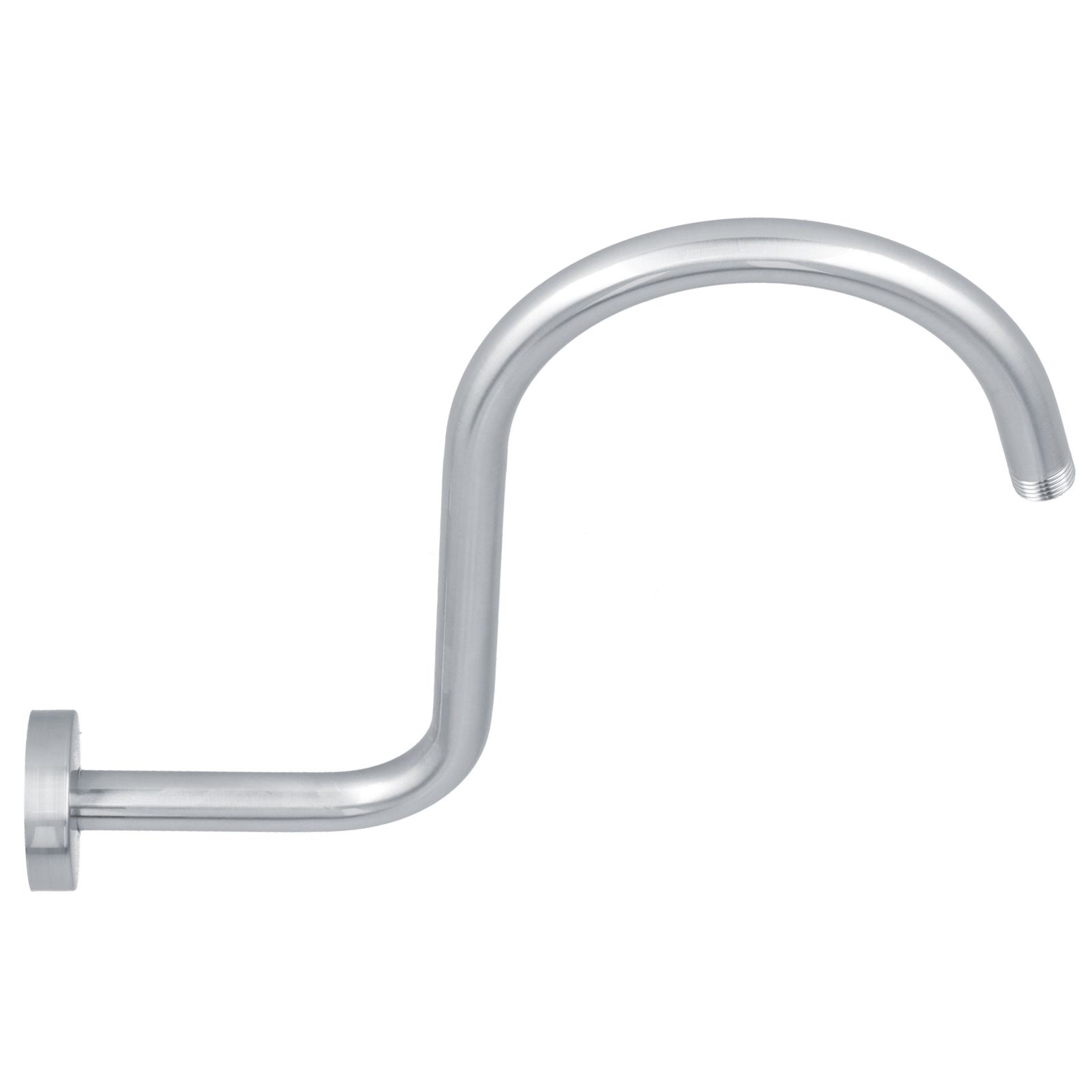 Shower Arm S Shape Gooseneck Stainless Steel Shower Head Extension Arm Bathroom NPT Shower Head Arm for Home233 Brushed - Image 2