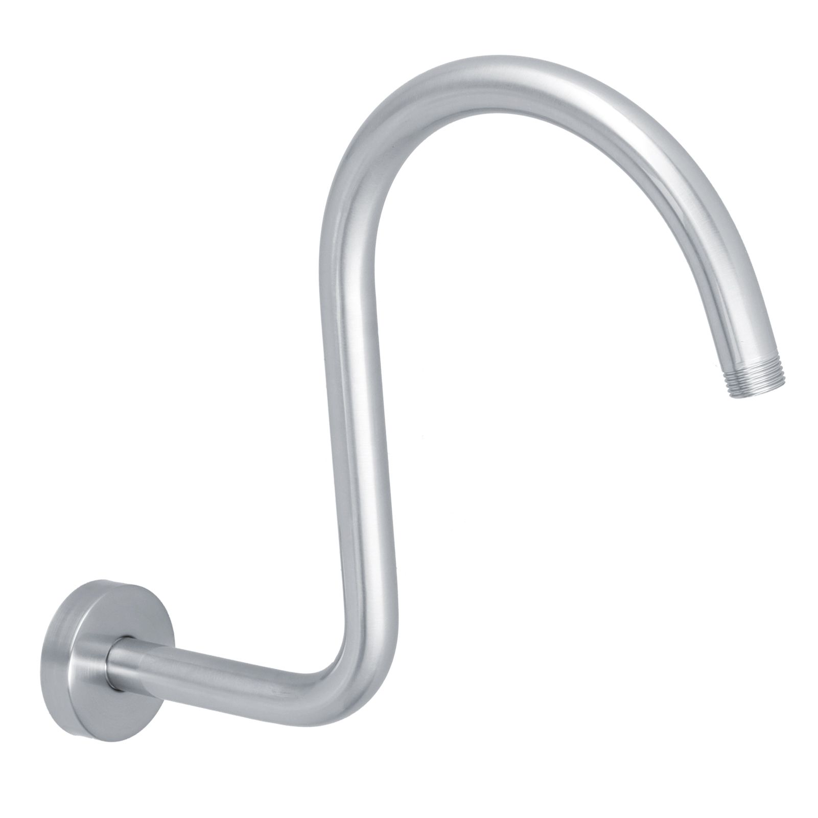 Shower Arm S Shape Gooseneck Stainless Steel Shower Head Extension Arm Bathroom NPT Shower Head Arm for Home233 Brushed - Image 4