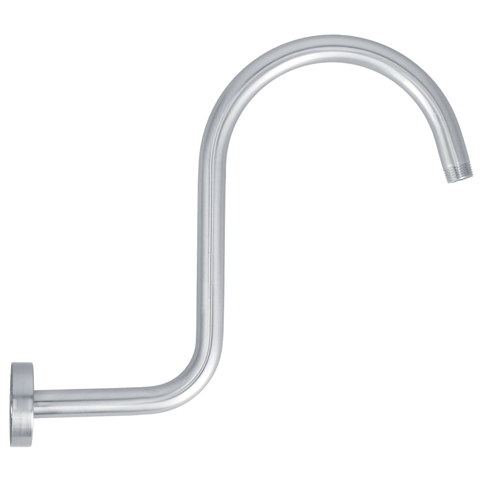 Shower Arm S Shape Gooseneck Stainless Steel Shower Head Extension Arm Bathroom NPT Shower Head Arm for Home233 Brushed - Image 7