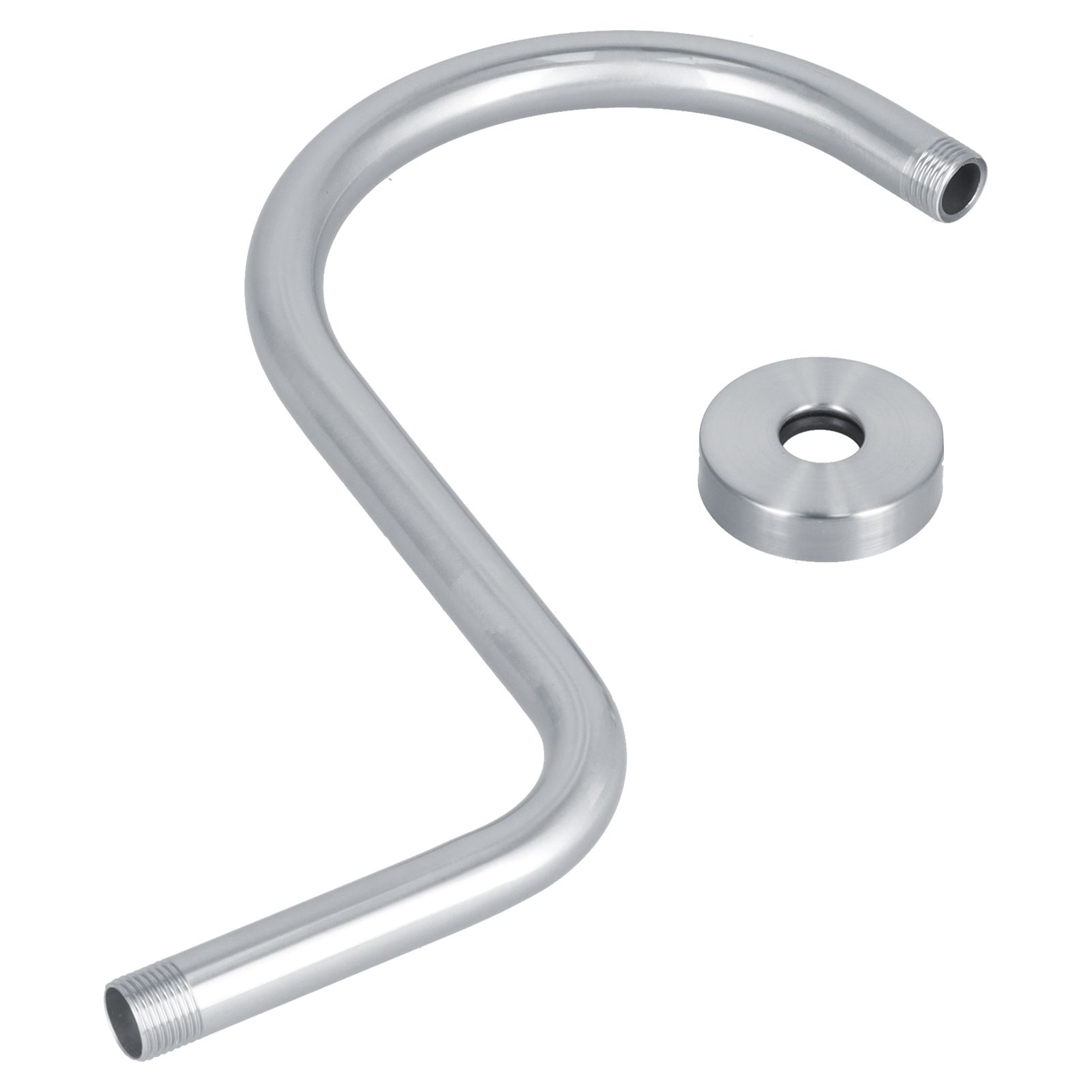 Shower Arm S Shape Gooseneck Stainless Steel Shower Head Extension Arm Bathroom NPT Shower Head Arm for Home233 Brushed - Image 8