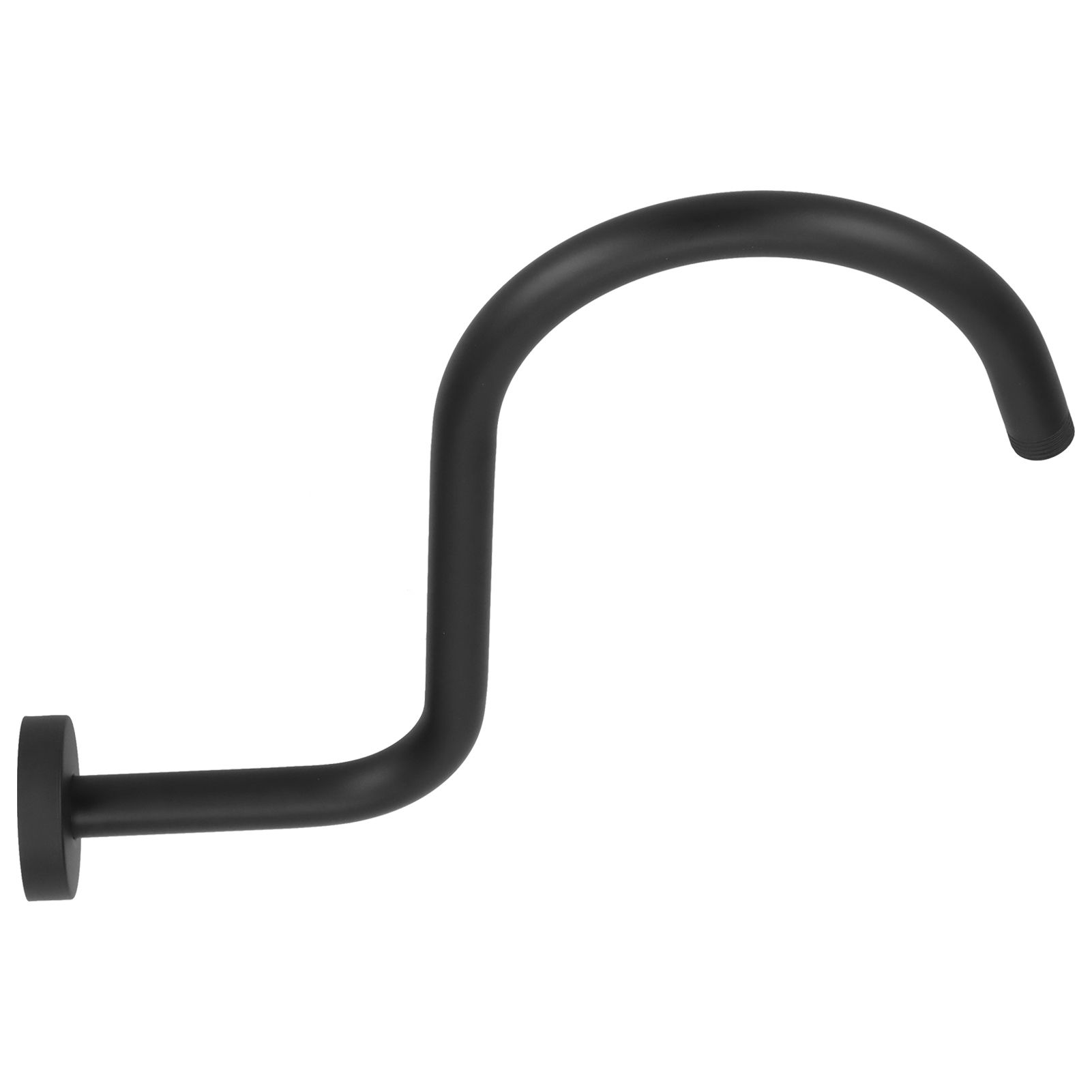 Shower Arm S Shape Gooseneck Stainless Steel Shower Head Extension Arm Bathroom NPT Shower Head Arm for Home233 Black - Image 2