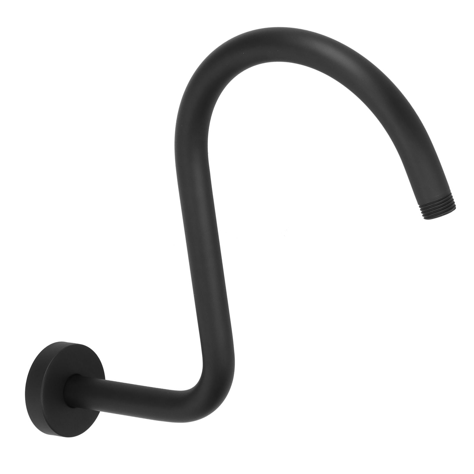 Shower Arm S Shape Gooseneck Stainless Steel Shower Head Extension Arm Bathroom NPT Shower Head Arm for Home233 Black - Image 3