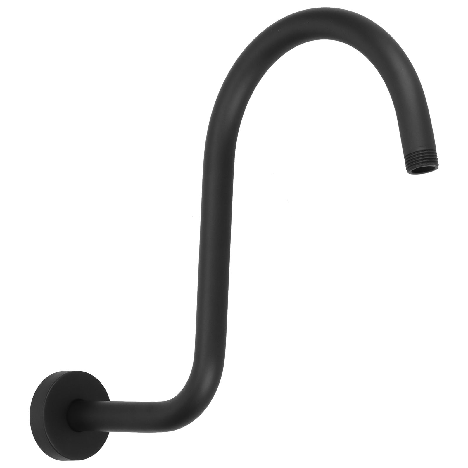 Shower Arm S Shape Gooseneck Stainless Steel Shower Head Extension Arm Bathroom NPT Shower Head Arm for Home233 Black - Image 4