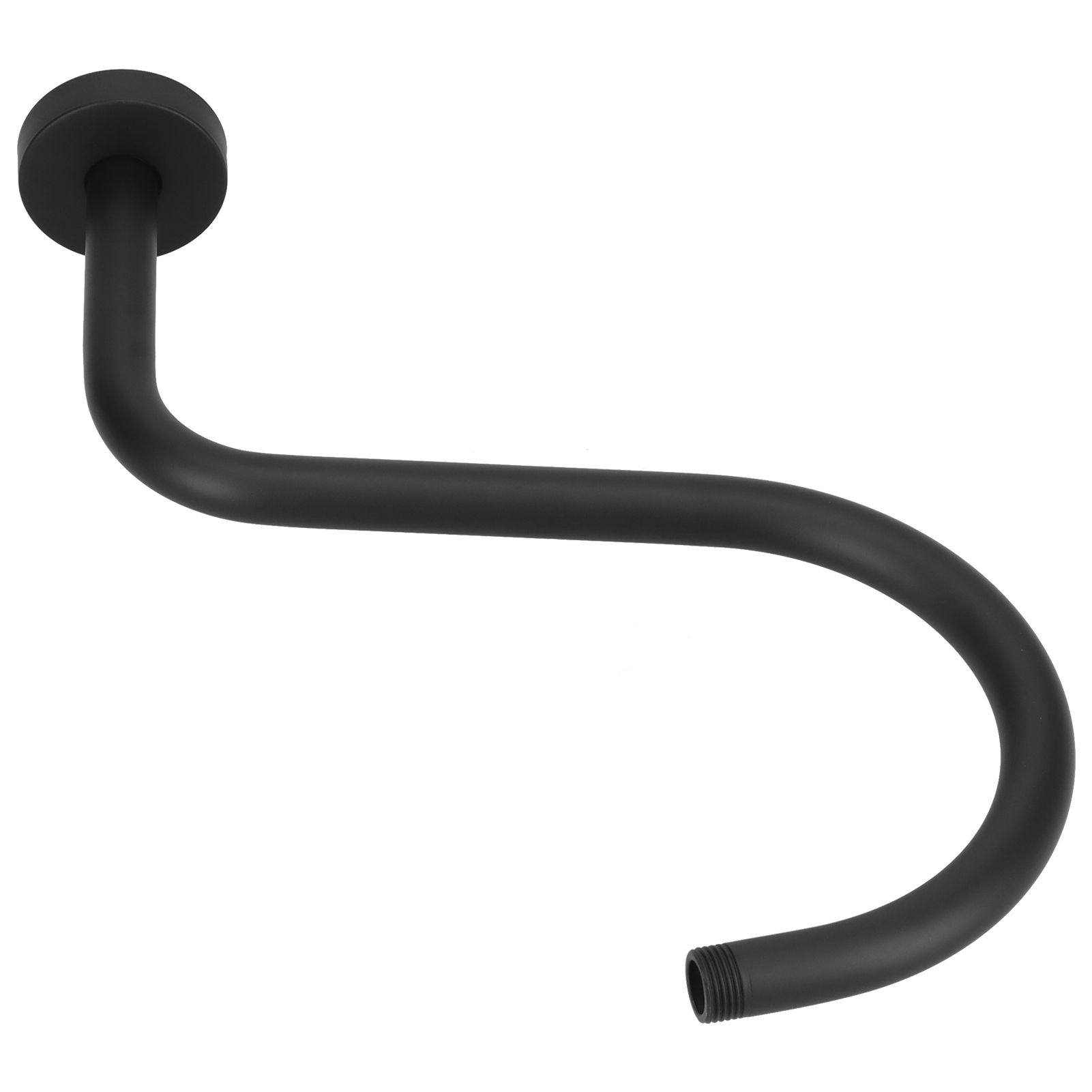 Shower Arm S Shape Gooseneck Stainless Steel Shower Head Extension Arm Bathroom NPT Shower Head Arm for Home233 Black - Image 5