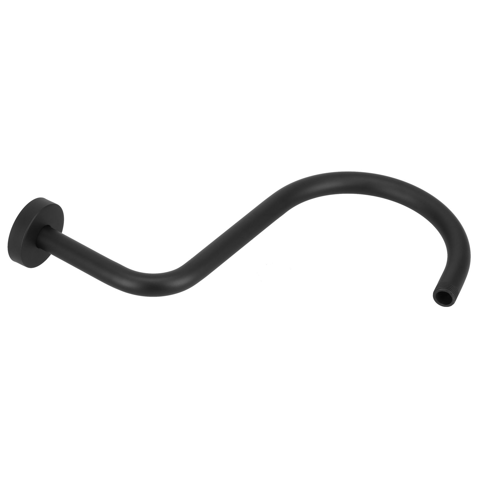 Shower Arm S Shape Gooseneck Stainless Steel Shower Head Extension Arm Bathroom NPT Shower Head Arm for Home233 Black - Image 6