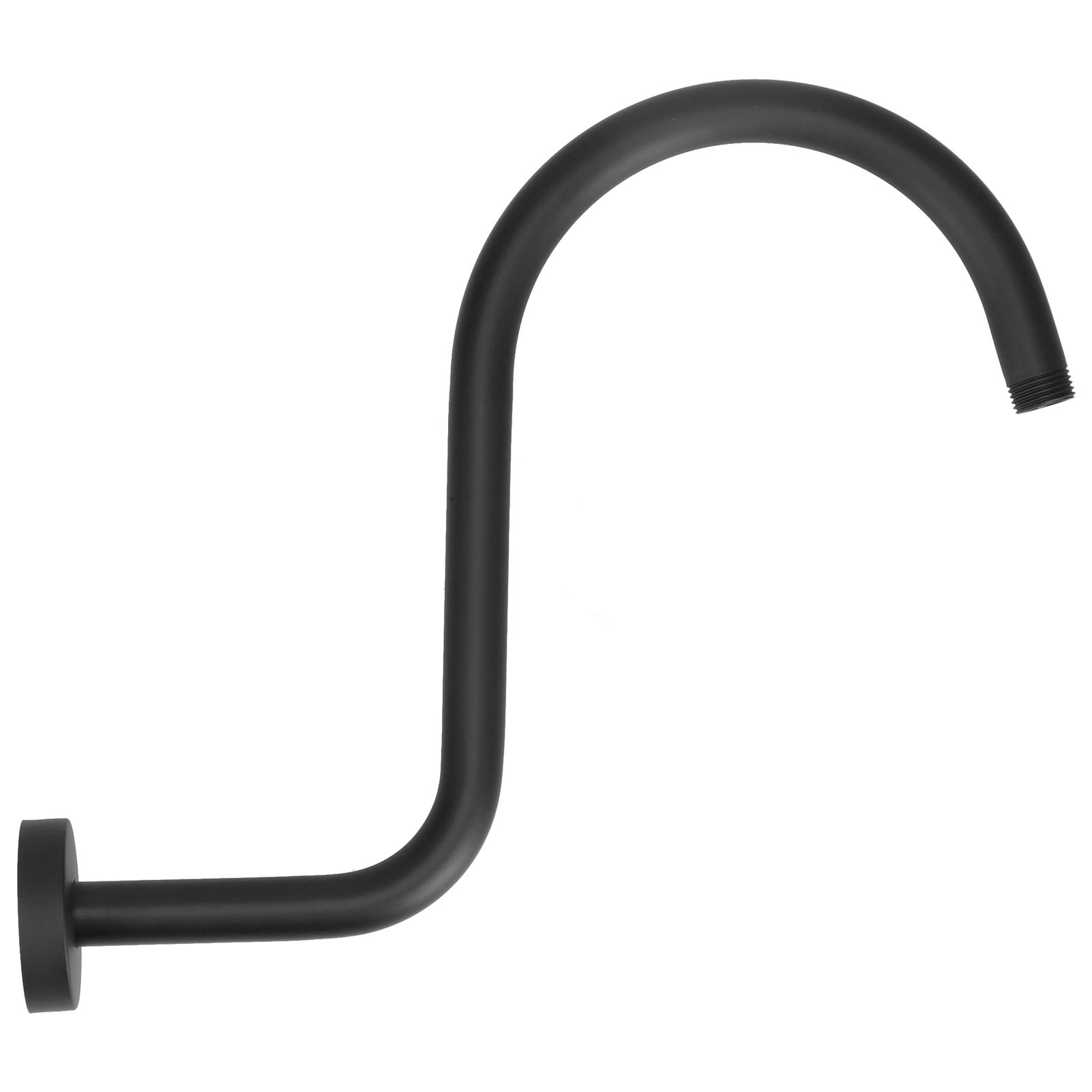 Shower Arm S Shape Gooseneck Stainless Steel Shower Head Extension Arm Bathroom NPT Shower Head Arm for Home233 Black - Image 8
