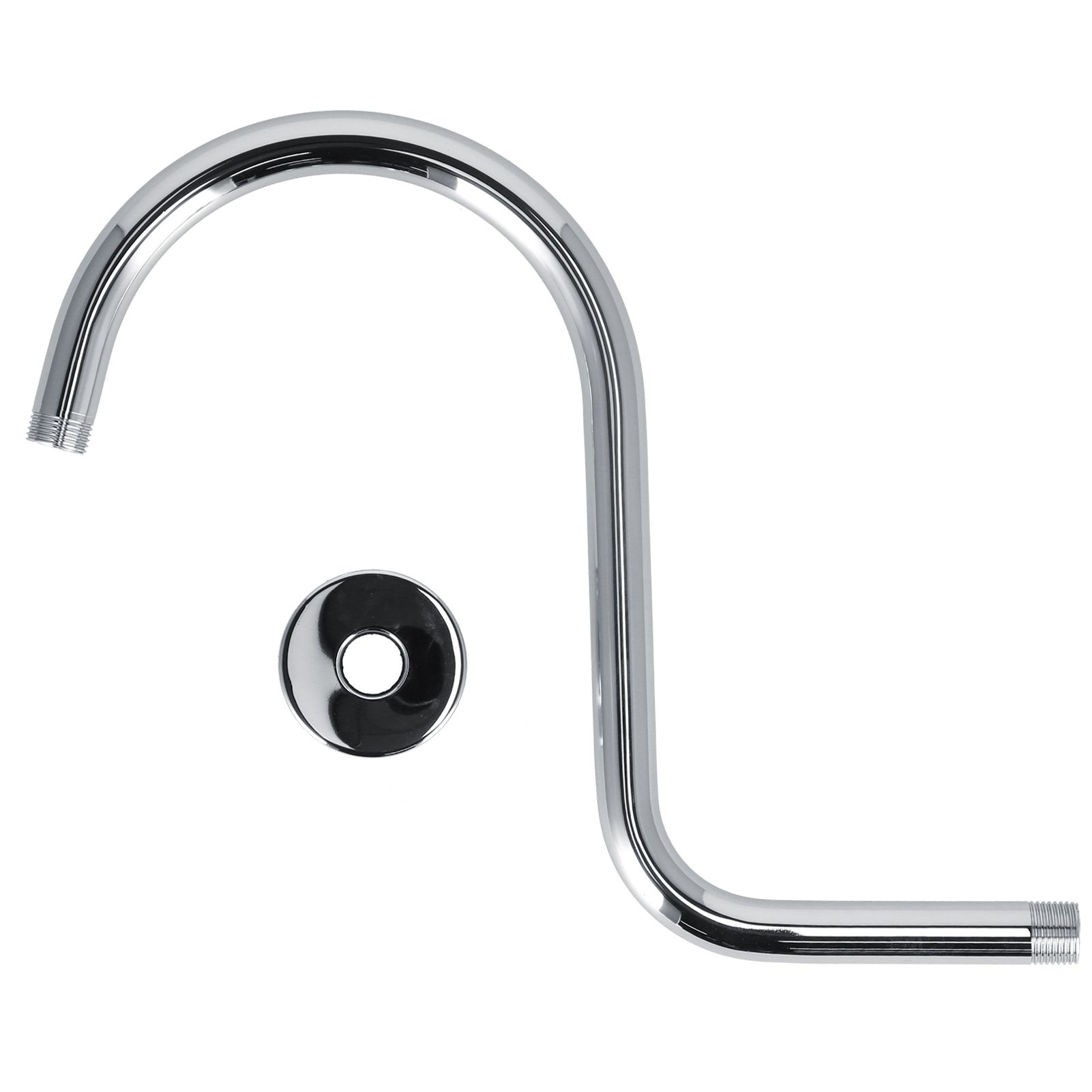 Shower Arm S Shape Gooseneck Stainless Steel Shower Head Extension Arm Bathroom NPT Shower Head Arm for Home233 Electroplate - Image 1