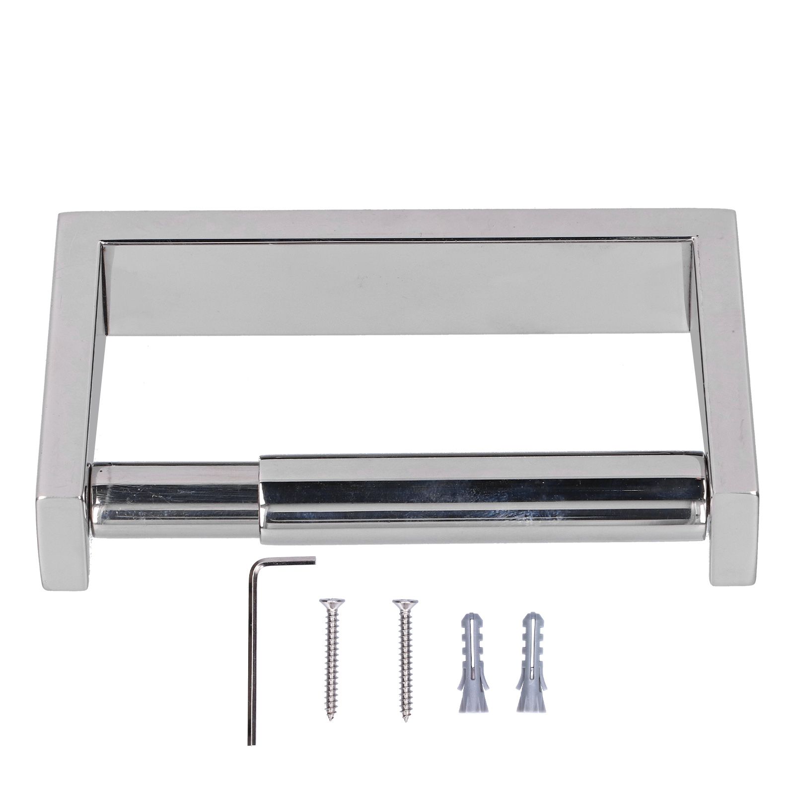 Wall Mounted Paper Roll Holder 304 Stainless Steel Toilet Paper Rack Home Bathroom Hardware Set - Image 1