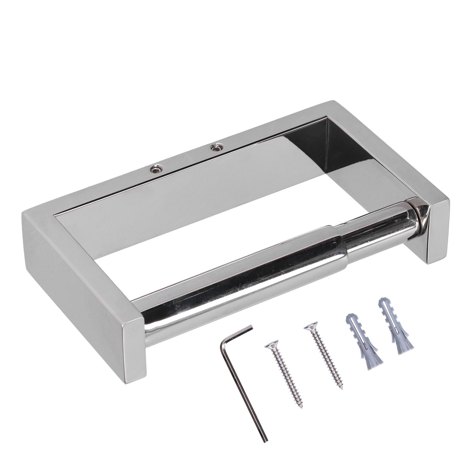 Wall Mounted Paper Roll Holder 304 Stainless Steel Toilet Paper Rack Home Bathroom Hardware Set - Image 3