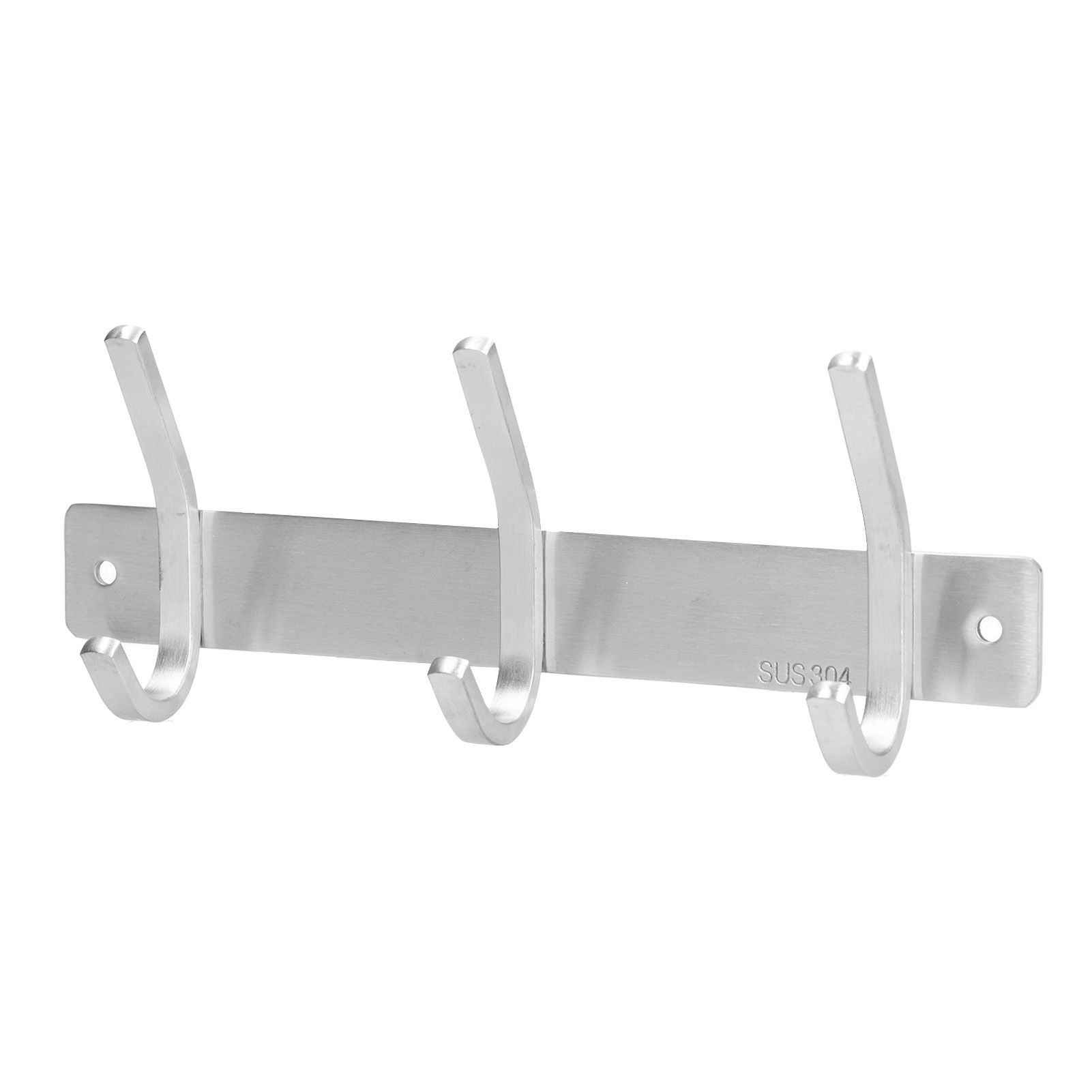 Wall Mounted Kitchen Hanger with 3 Hooks 304 Stainless Steel Punching Cloth Hook for Bathroom - Image 7