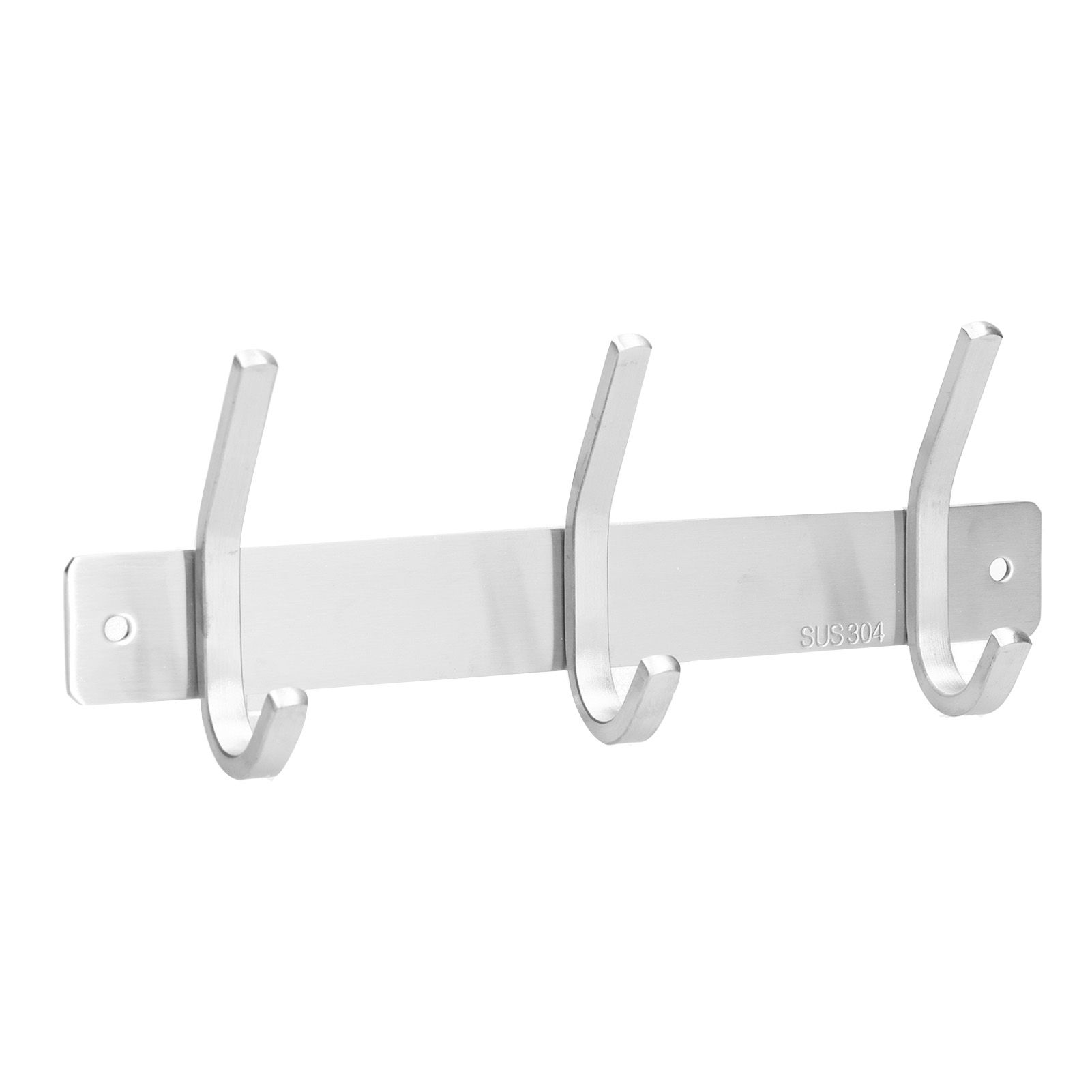 Wall Mounted Kitchen Hanger with 3 Hooks 304 Stainless Steel Punching Cloth Hook for Bathroom - Image 8