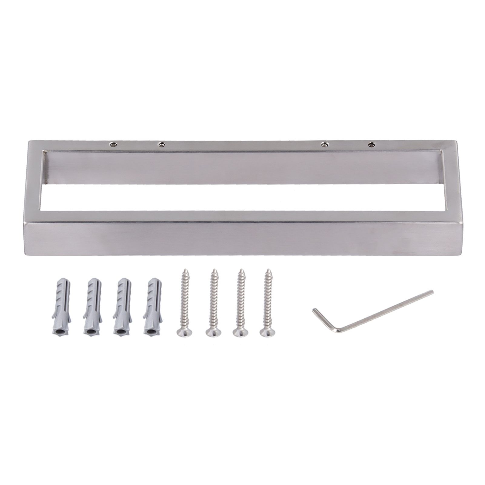 Stainless Steel Towel Rack Bathroom Towel Holder Wall Mounted Towel Bar Square Thicken Towel Hanger - Image 1