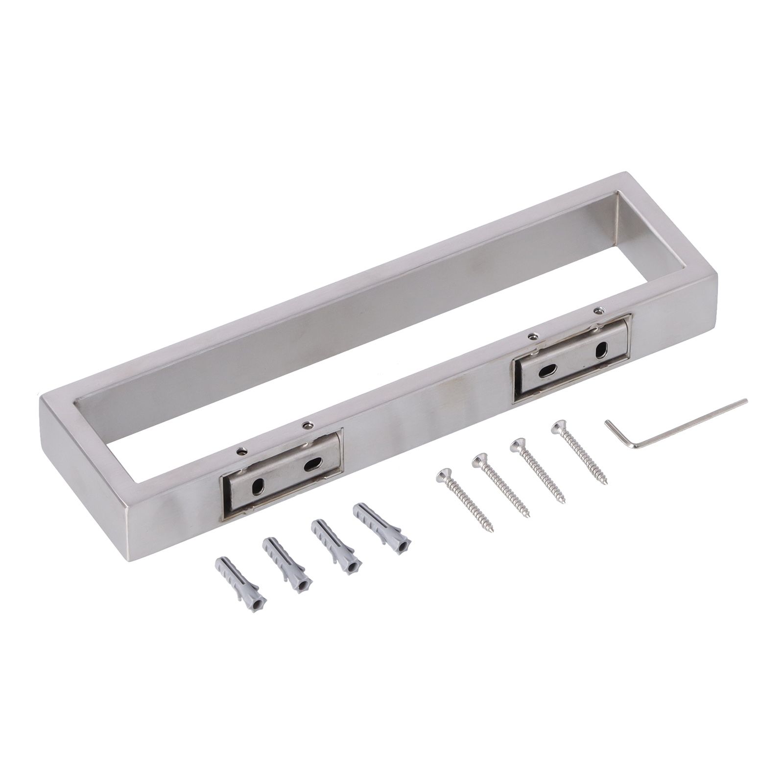 Stainless Steel Towel Rack Bathroom Towel Holder Wall Mounted Towel Bar Square Thicken Towel Hanger - Image 3