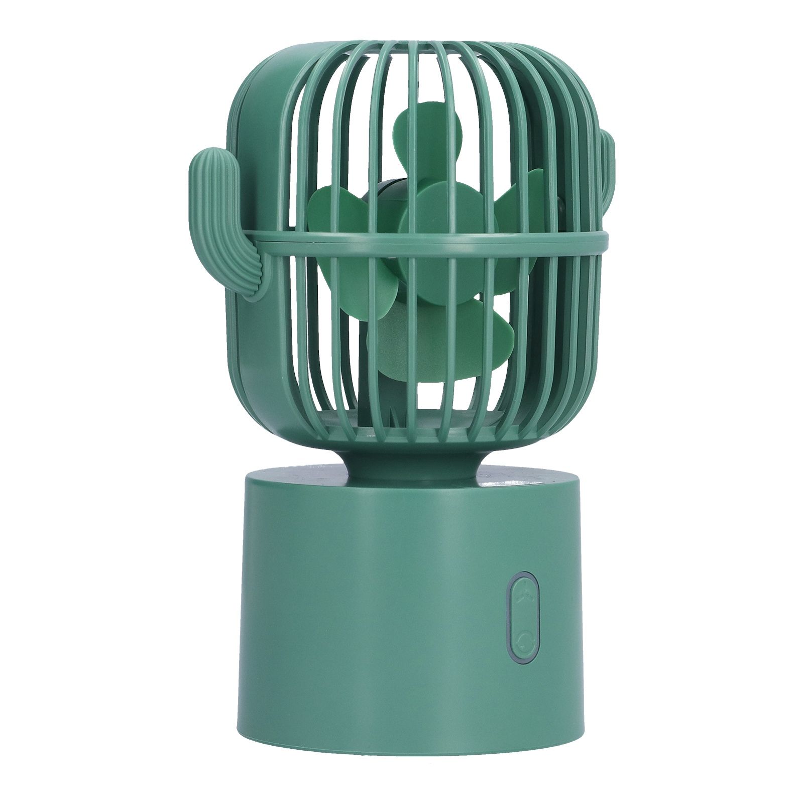 Mini Fan Cactus Shape Shaking Head Low Noise USB Charging Office Student Desktop Fan for Home Office - Image 2