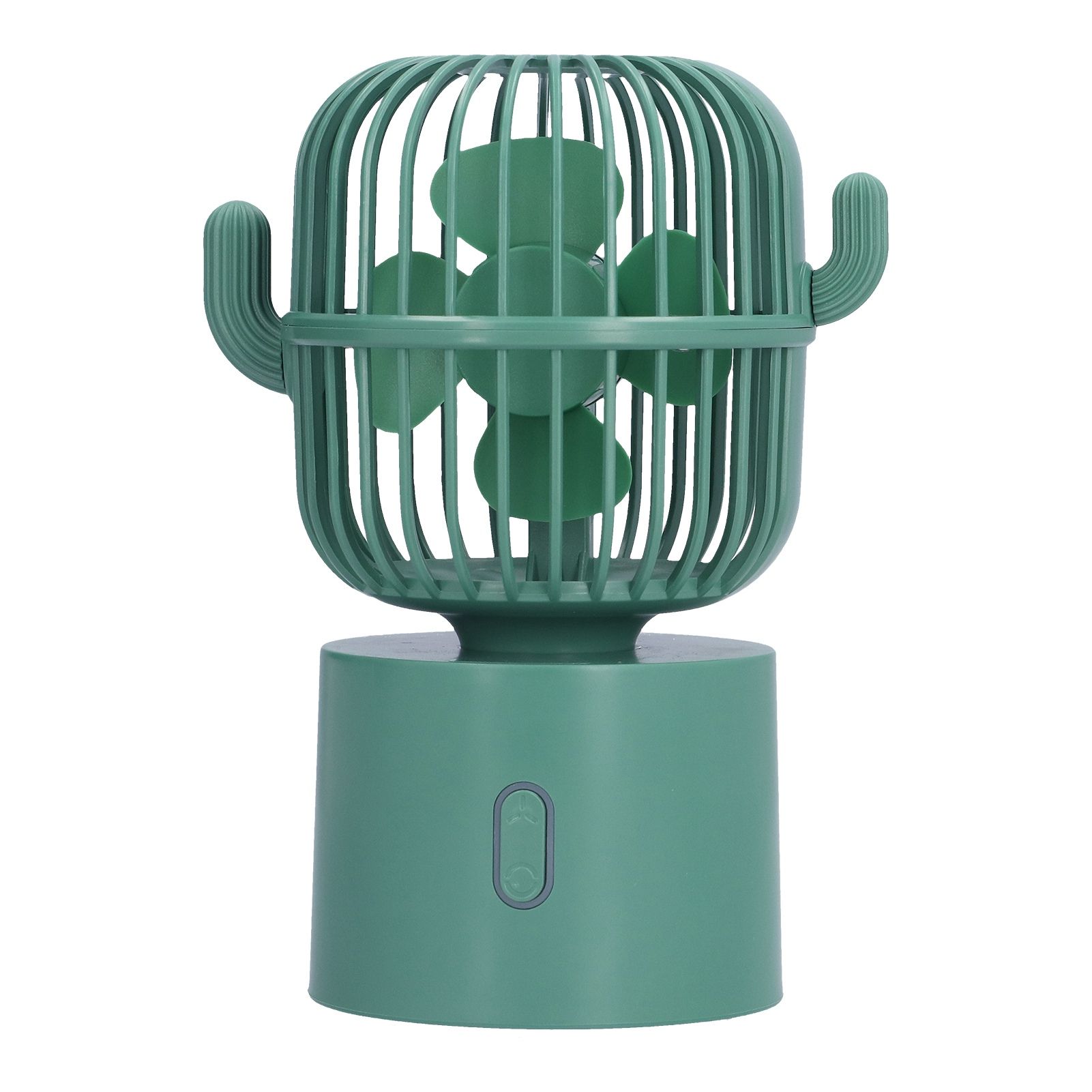 Mini Fan Cactus Shape Shaking Head Low Noise USB Charging Office Student Desktop Fan for Home Office - Image 3