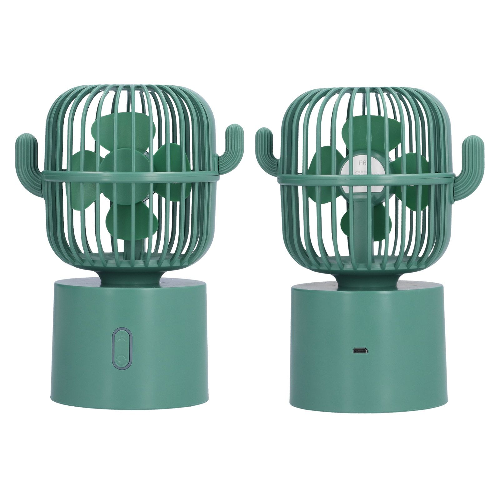 Mini Fan Cactus Shape Shaking Head Low Noise USB Charging Office Student Desktop Fan for Home Office - Image 8