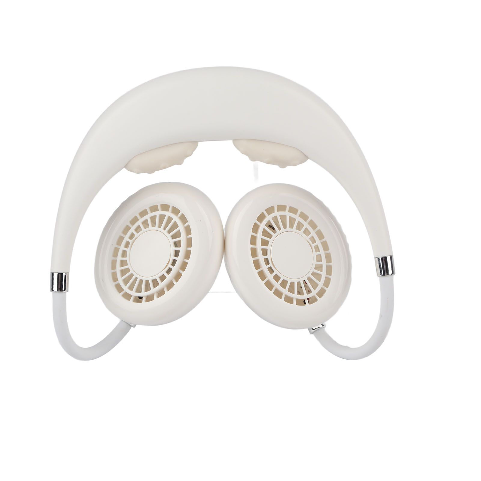 Hanging Neck Fan Portable Multifunction Leafless Massage Aromatherapy Neck Fanfor Outdoor HomeWhite 2.3in - Image 2