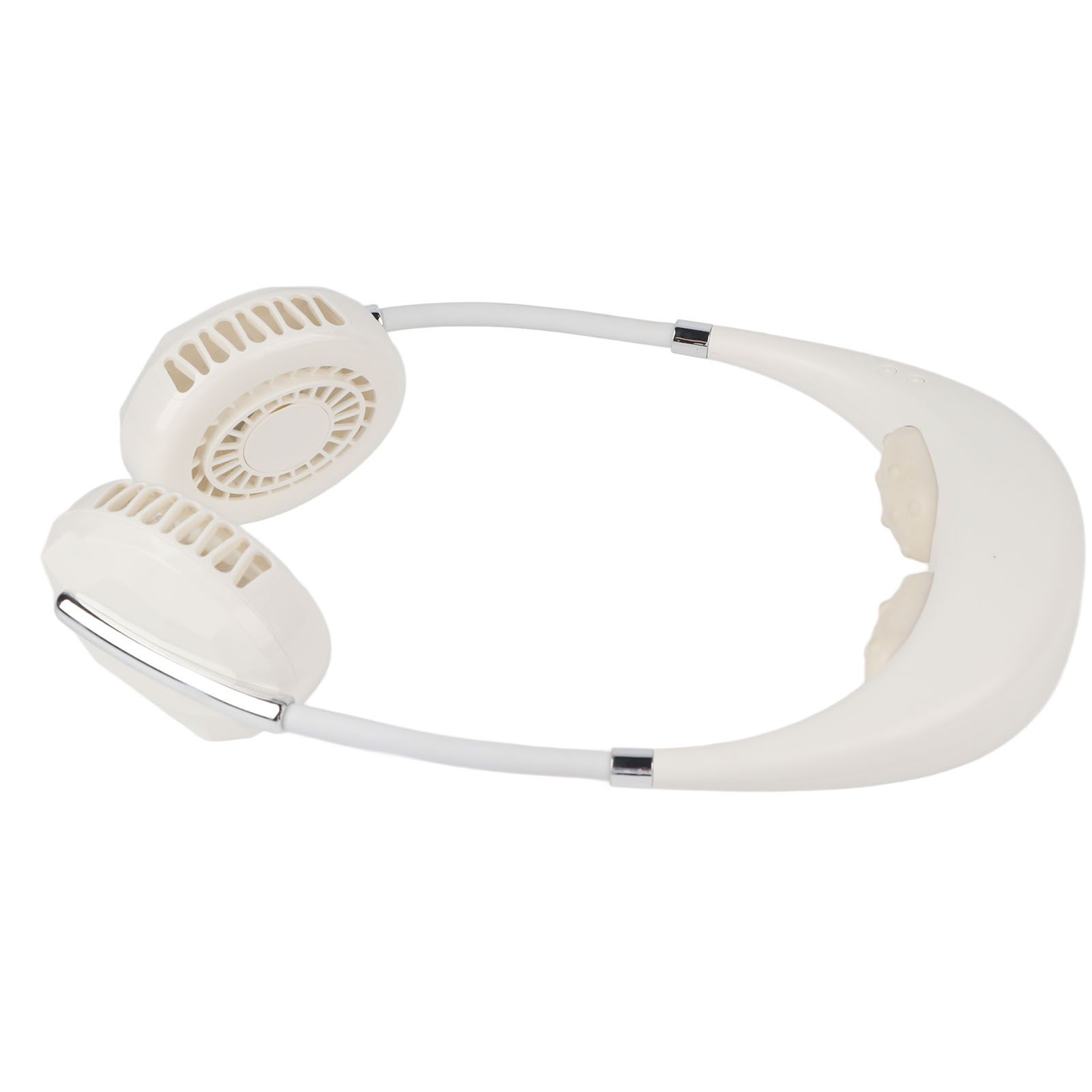 Hanging Neck Fan Portable Multifunction Leafless Massage Aromatherapy Neck Fanfor Outdoor HomeWhite 2.3in - Image 3