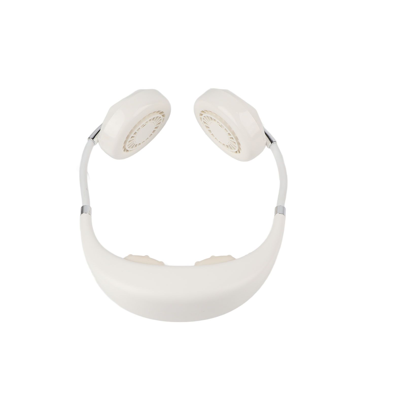 Hanging Neck Fan Portable Multifunction Leafless Massage Aromatherapy Neck Fanfor Outdoor HomeWhite 2.3in - Image 5
