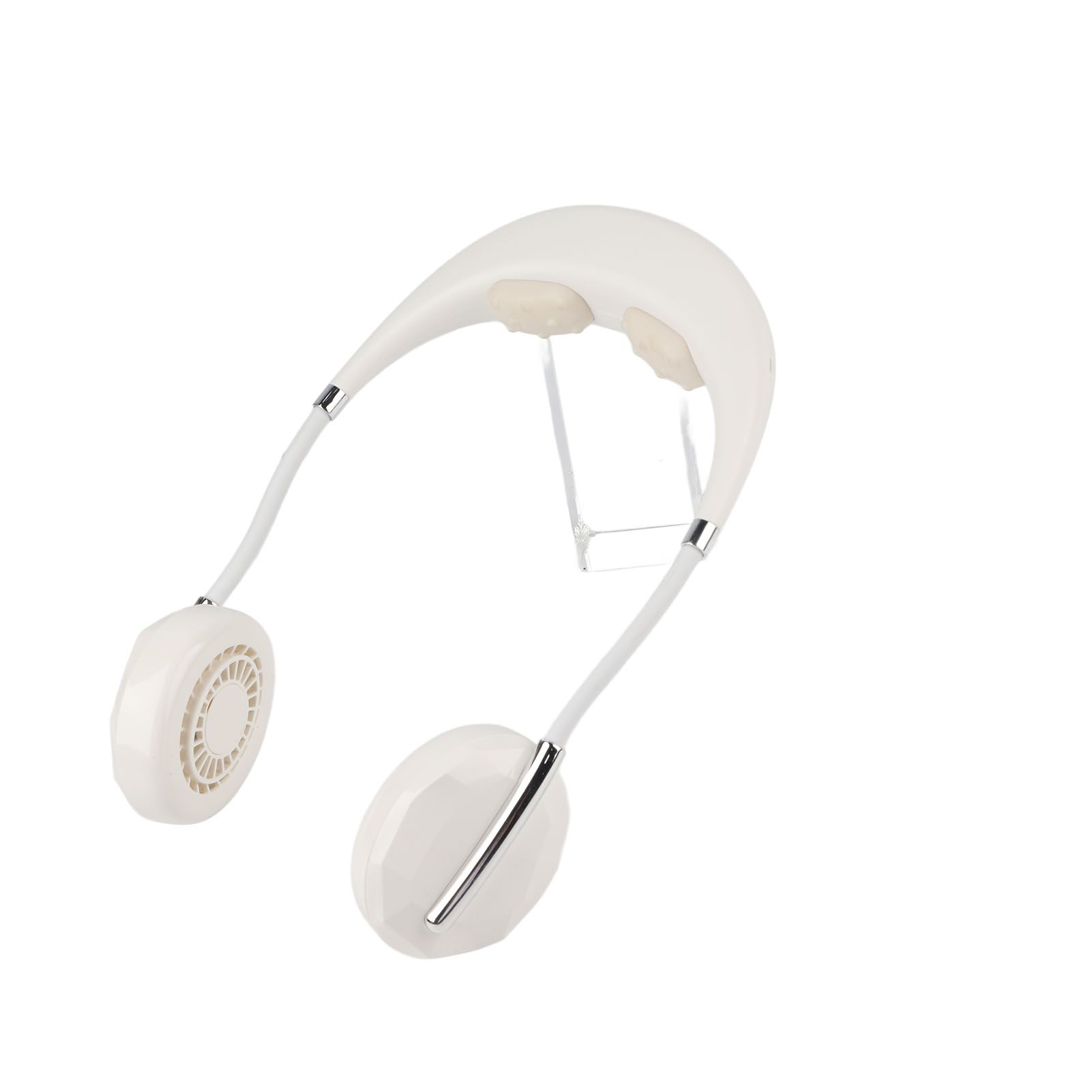 Hanging Neck Fan Portable Multifunction Leafless Massage Aromatherapy Neck Fanfor Outdoor HomeWhite 2.3in - Image 6