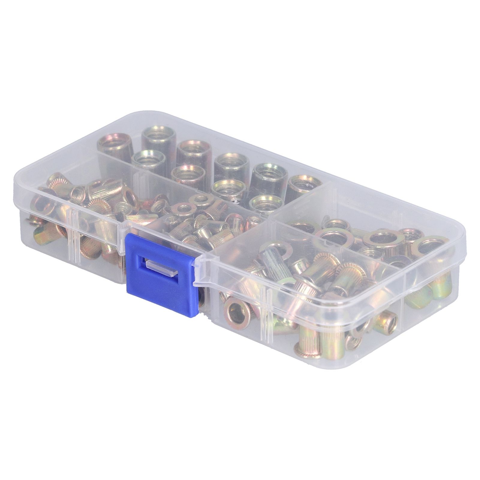 100PCS Threaded Inserts M3‑M8 Portable Galvanized Carbon Steel High Strength Rivet Nuts Assortment100PCS - Image 5
