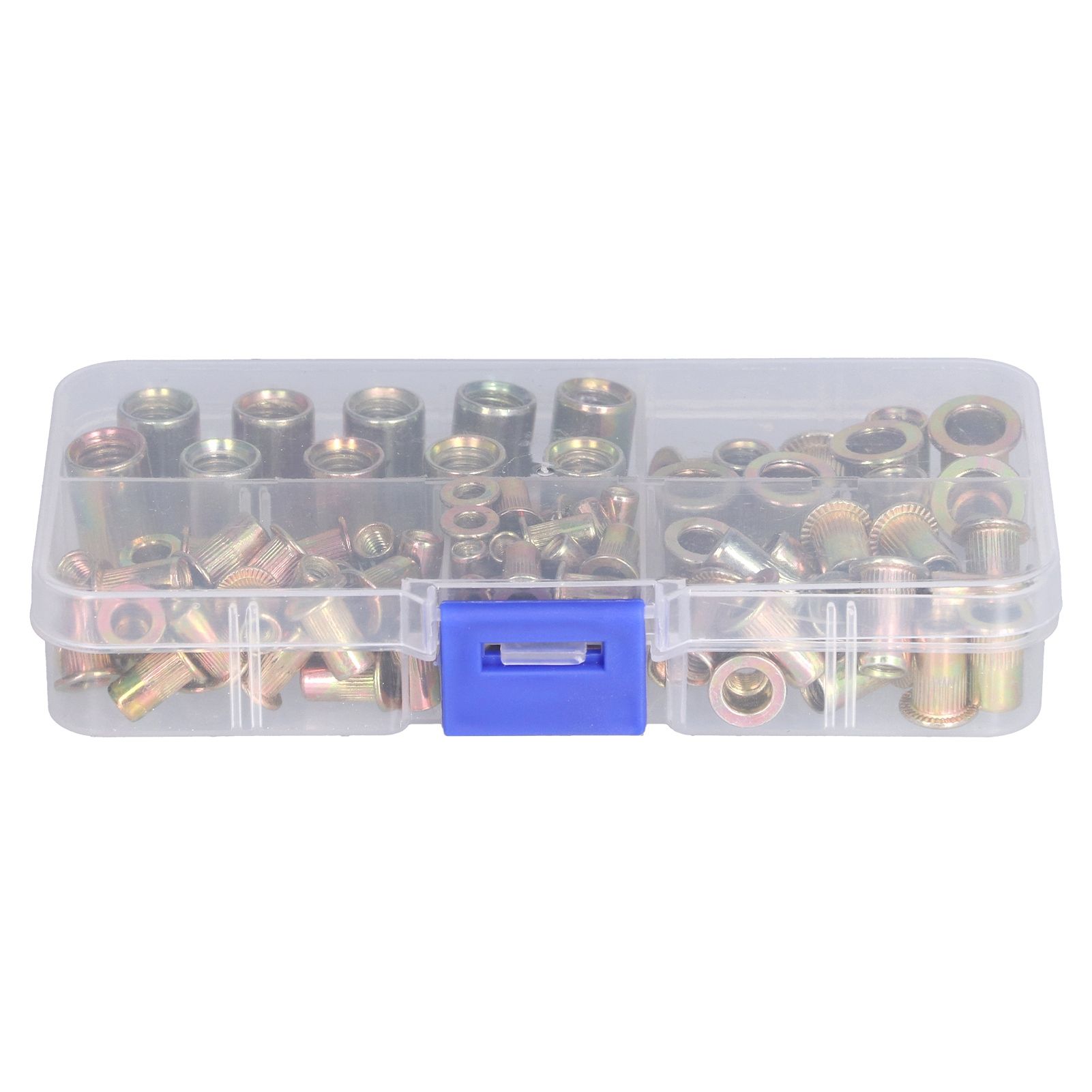 100PCS Threaded Inserts M3‑M8 Portable Galvanized Carbon Steel High Strength Rivet Nuts Assortment100PCS - Image 6