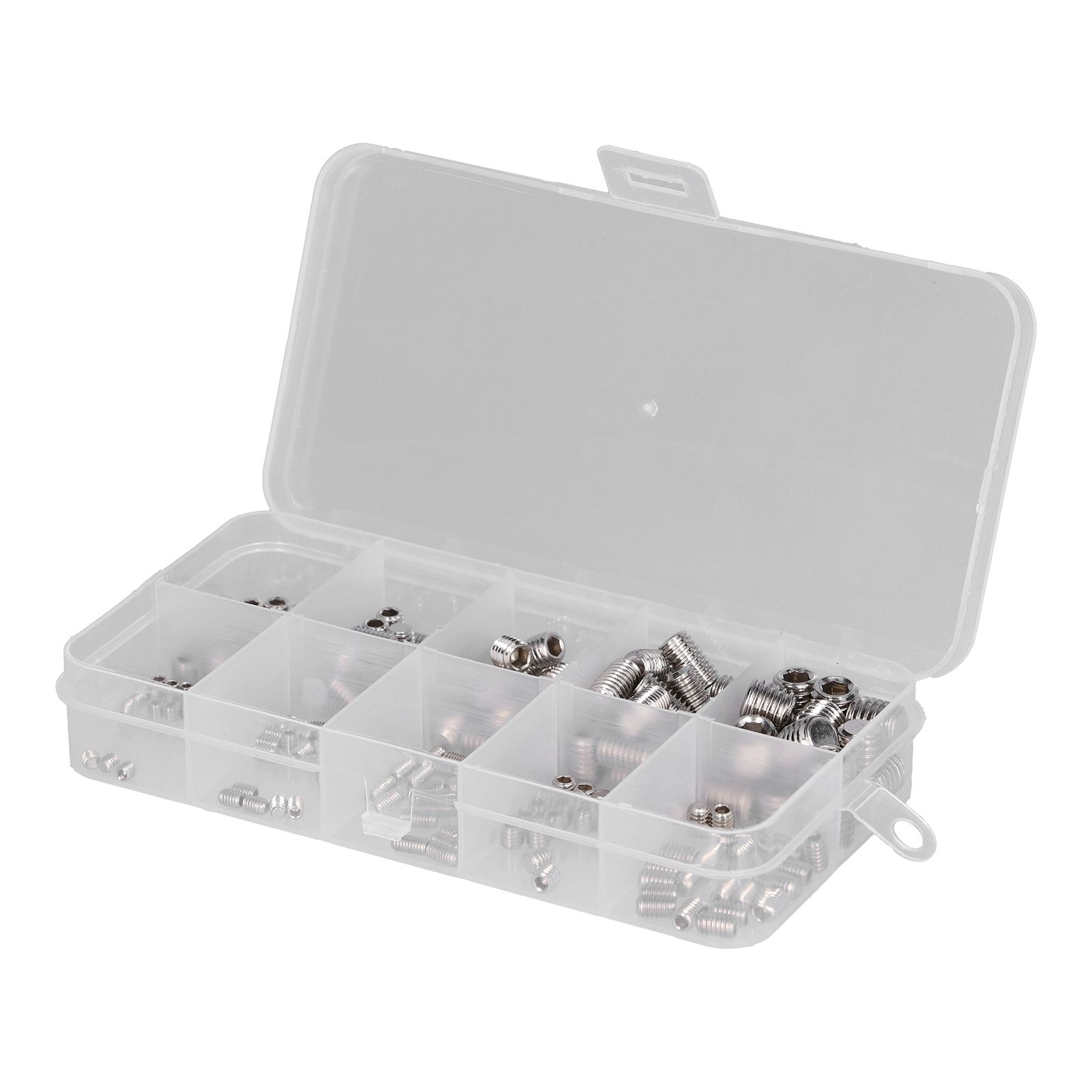 220 Pcs Grub Screw Stainless Steel M3 to M8 Inner Hex Concave End Tight Joint Tool for Precise Instrument220PCS - Image 3