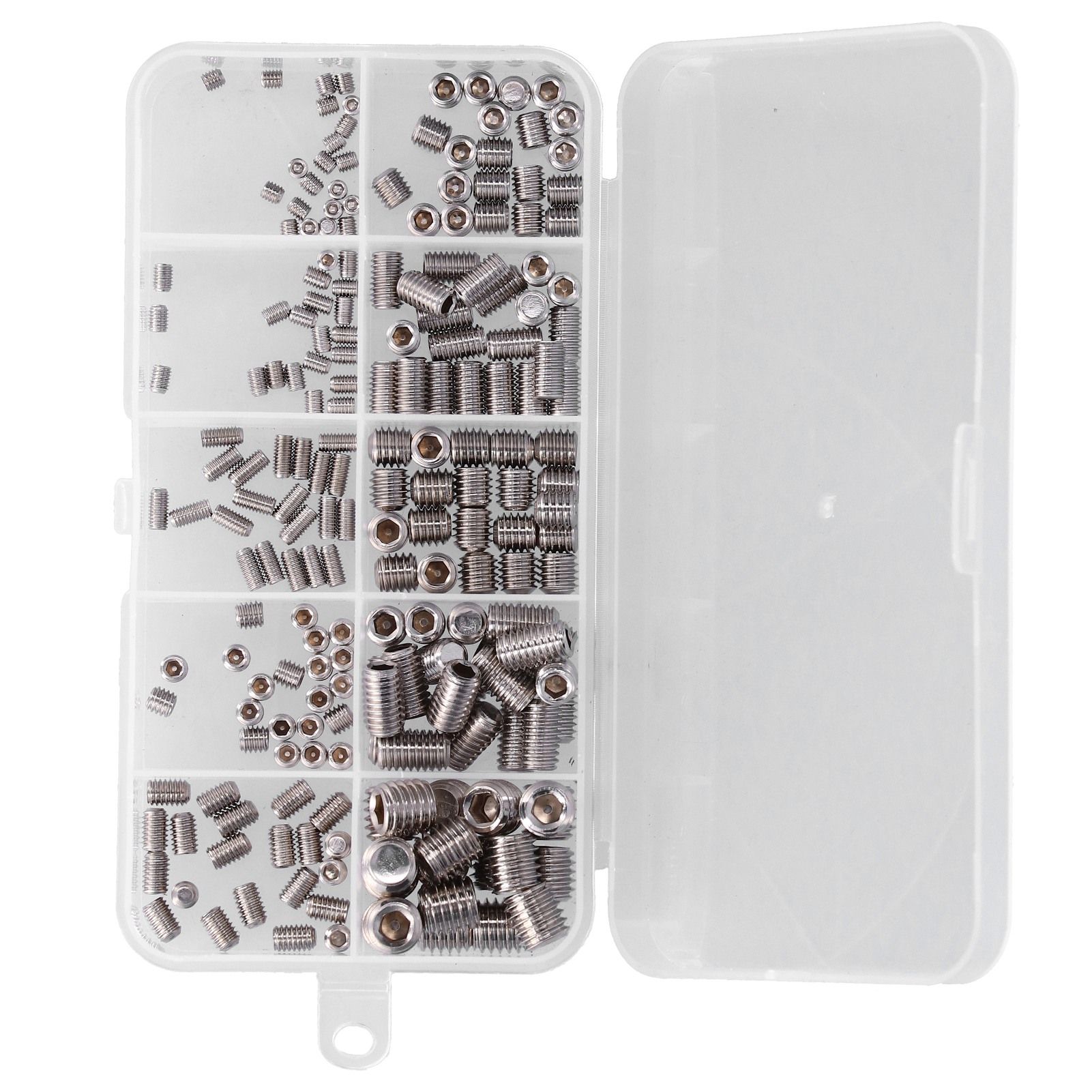 220 Pcs Grub Screw Stainless Steel M3 to M8 Inner Hex Concave End Tight Joint Tool for Precise Instrument220PCS - Image 7