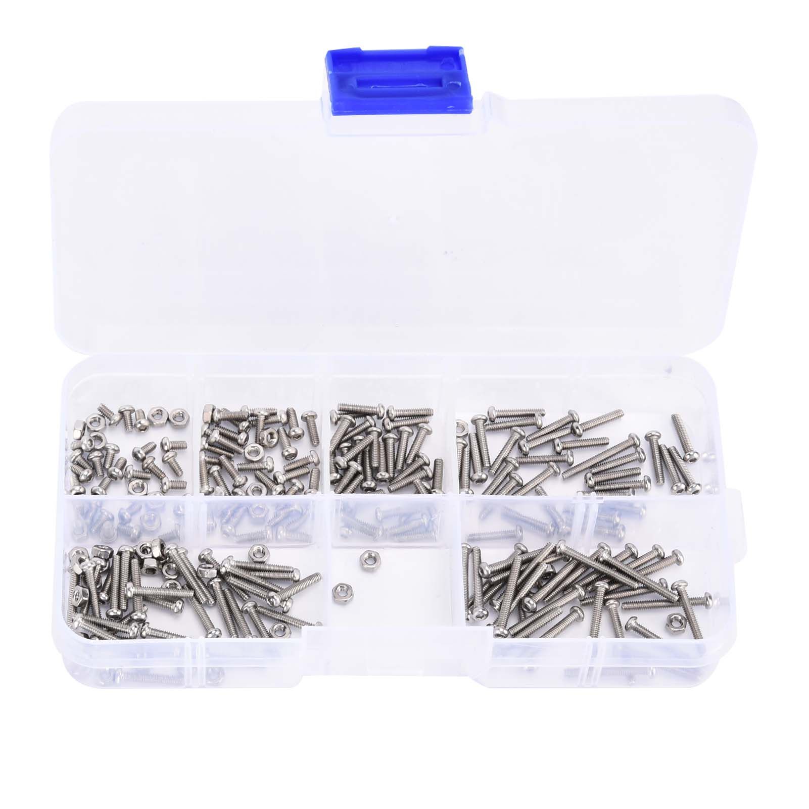 230Pcs Screw Nut Combination Set Stainless Steel M2 Small Volume Tool Accessories230Pcs - Image 1